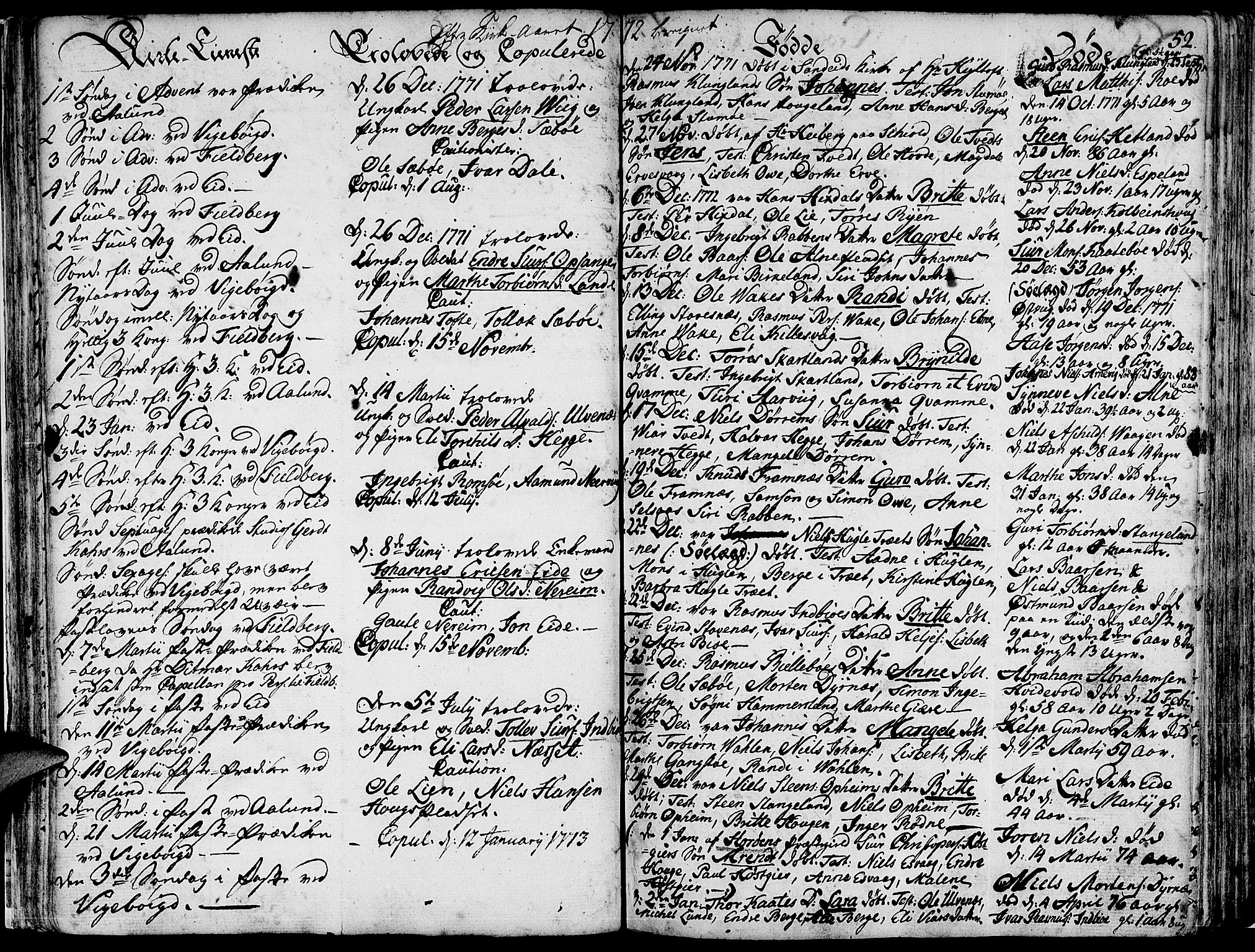 Fjelberg sokneprestembete, AV/SAB-A-75201/H/Haa: Parish register (official) no. A 2, 1760-1788, p. 52