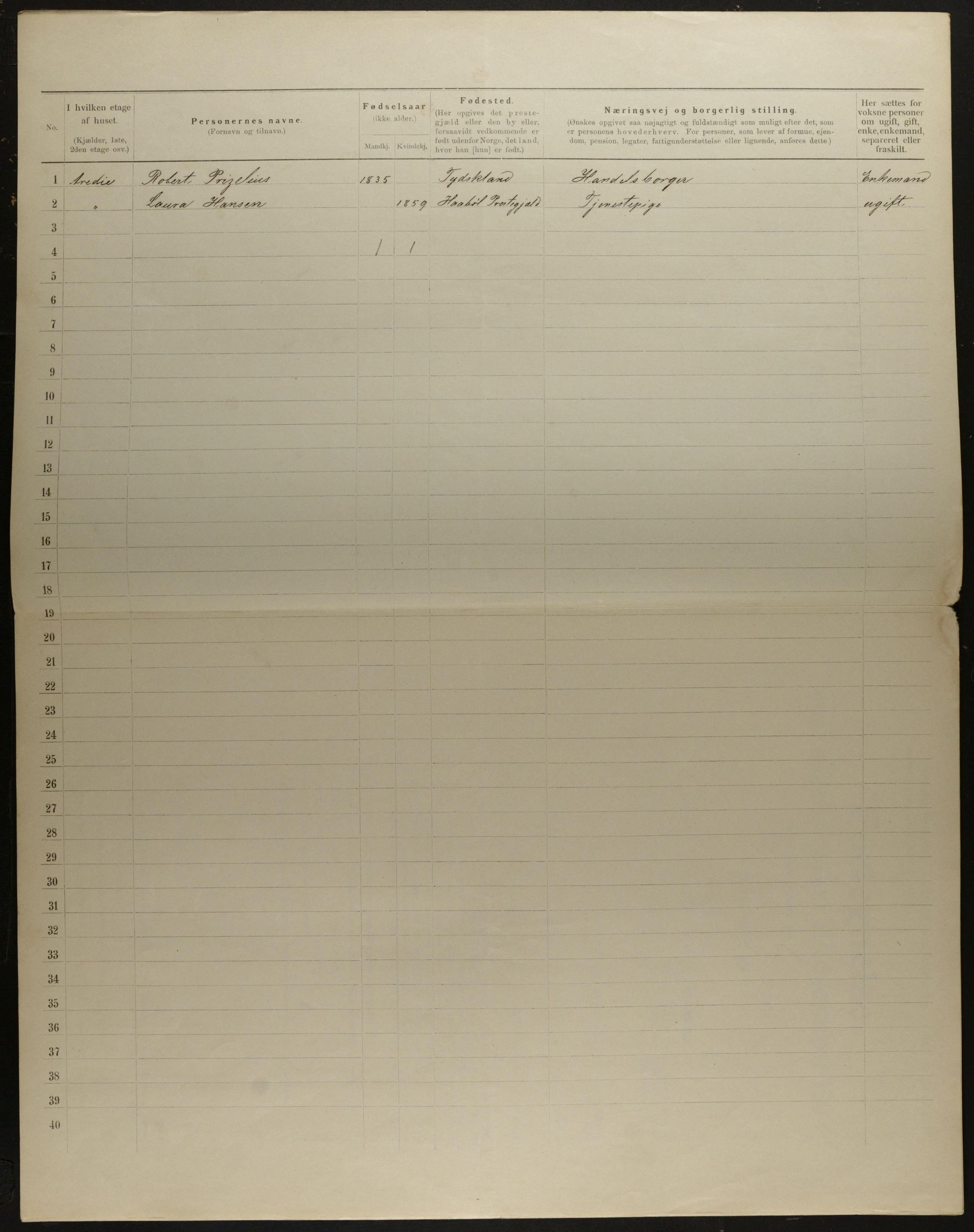 OBA, Municipal Census 1901 for Kristiania, 1901, p. 12475