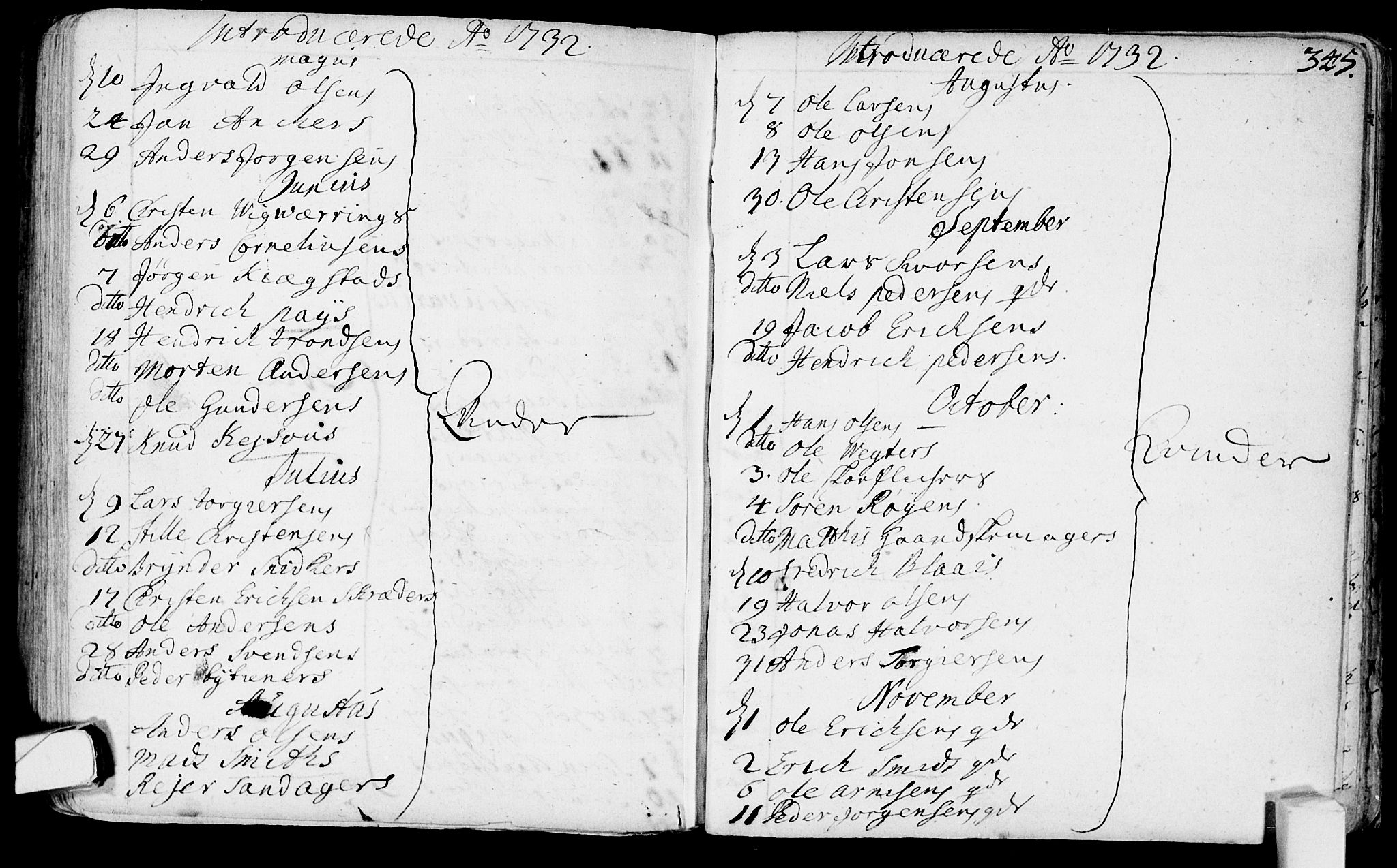 Bragernes kirkebøker, AV/SAKO-A-6/F/Fa/L0003: Parish register (official) no. I 3, 1706-1734, p. 345