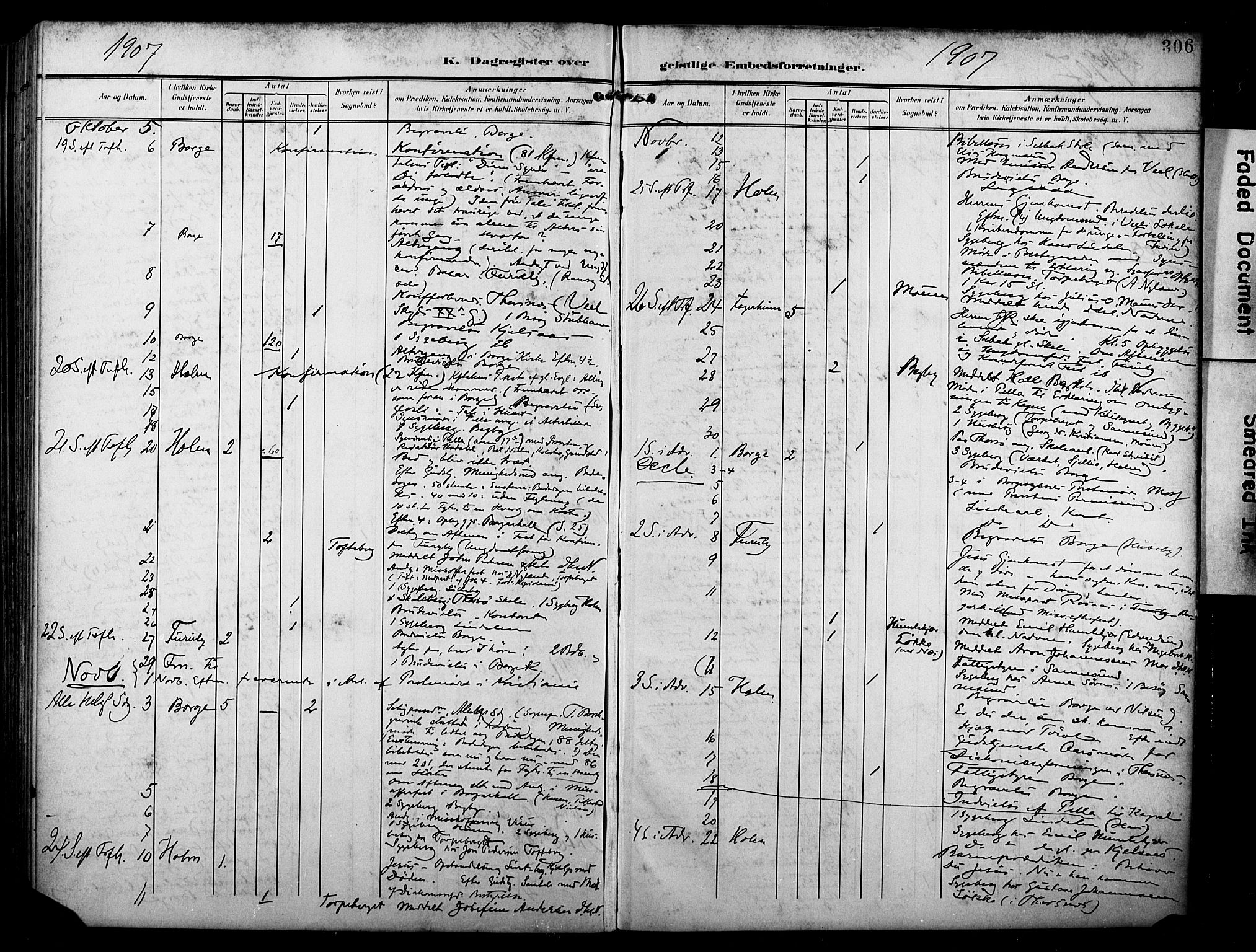 Borge prestekontor Kirkebøker, SAO/A-10903/F/Fa/L0009: Parish register (official) no. I 9, 1902-1911, p. 306