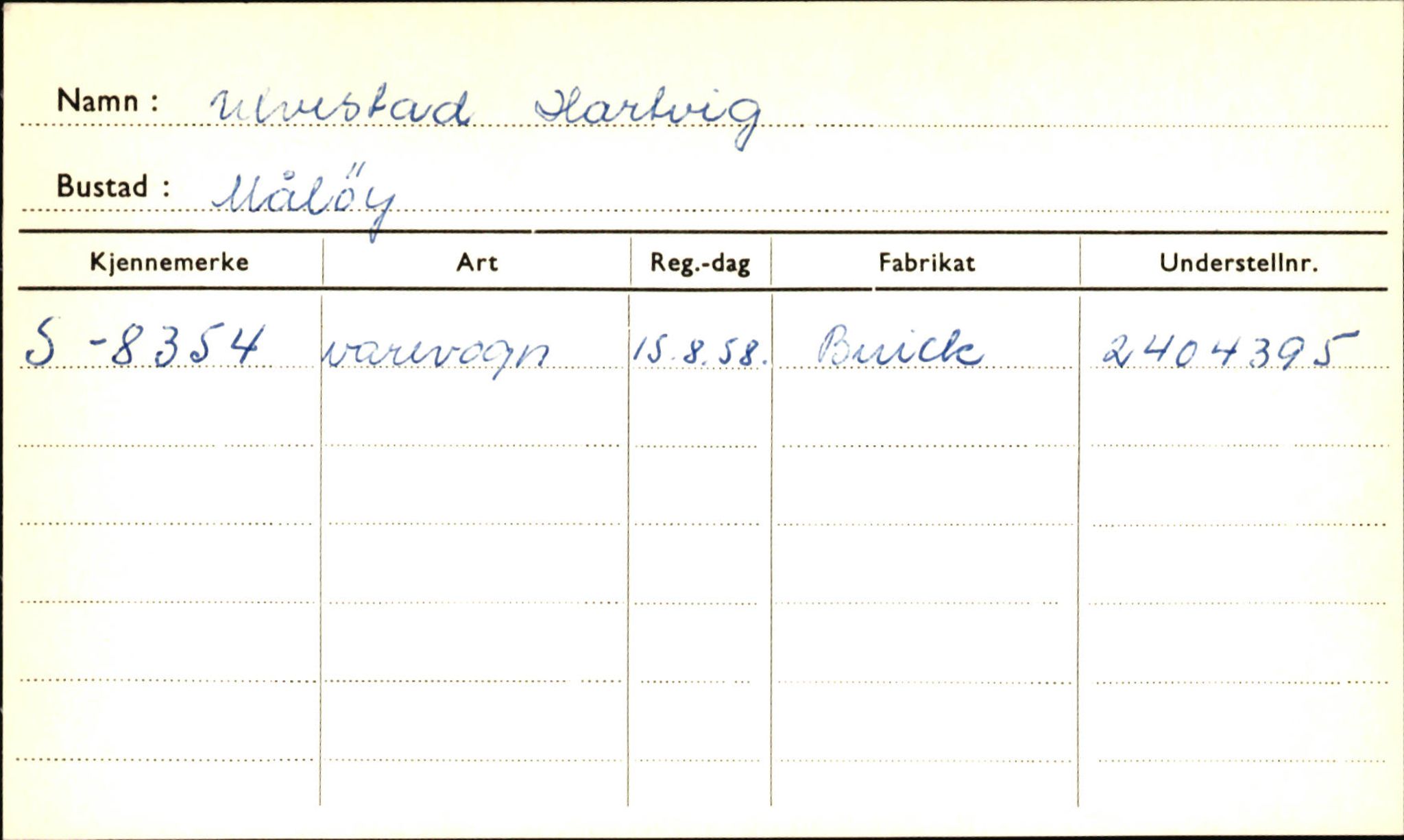 Statens vegvesen, Sogn og Fjordane vegkontor, AV/SAB-A-5301/4/F/L0002: Eigarregister Fjordane til 1.6.1961, 1930-1961, p. 322