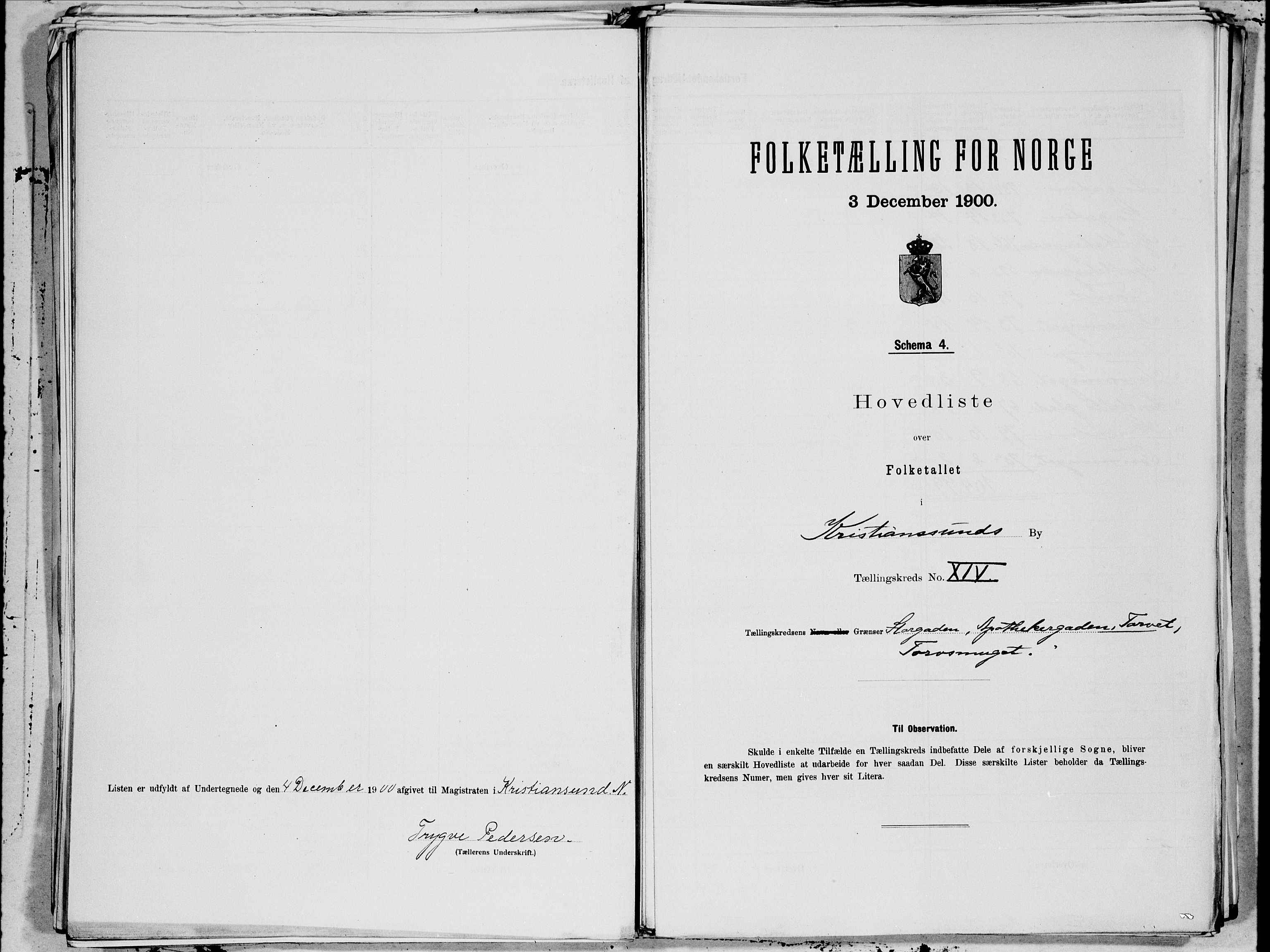 SAT, 1900 census for Kristiansund, 1900, p. 28