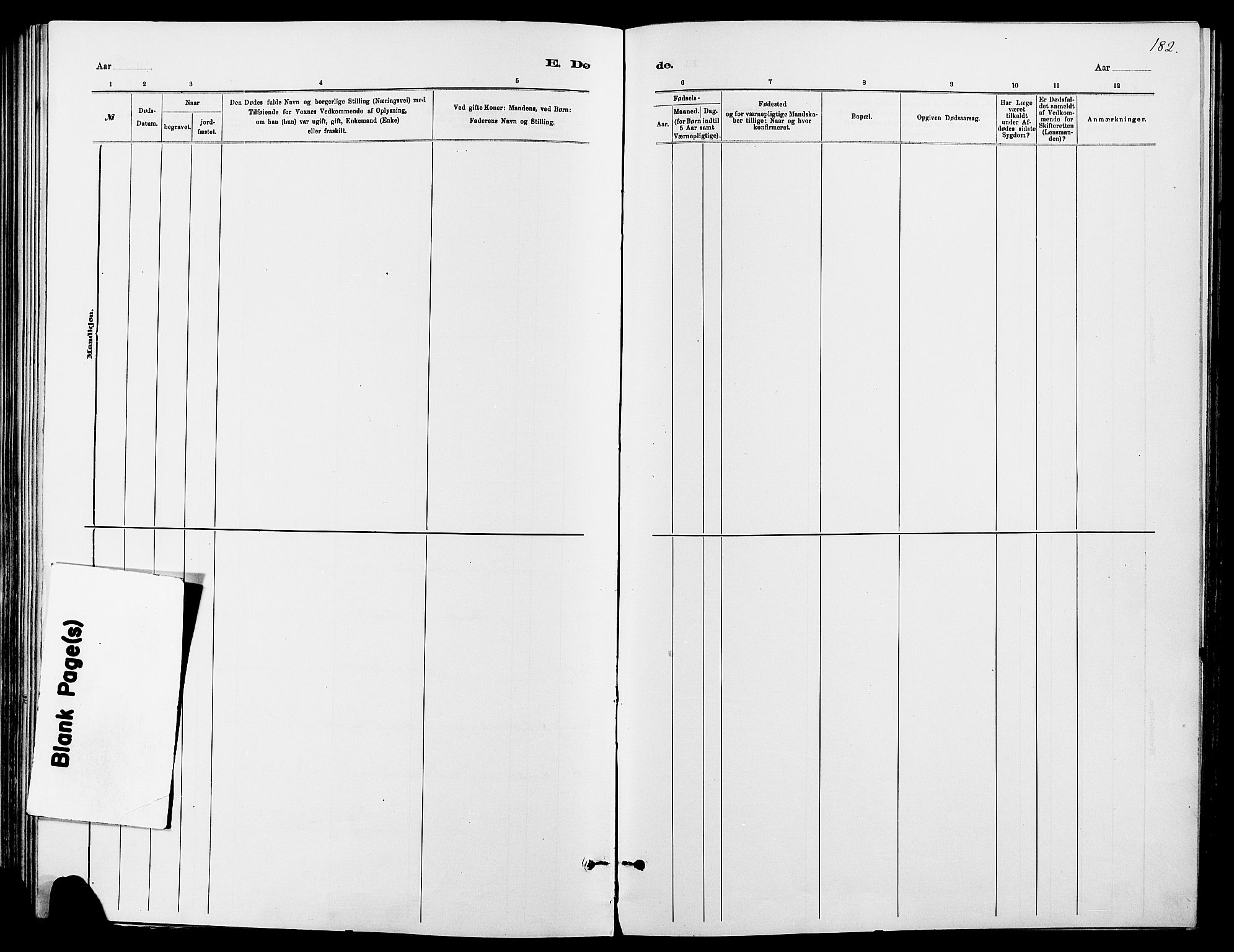 Dovre prestekontor, AV/SAH-PREST-066/H/Ha/Haa/L0002: Parish register (official) no. 2, 1879-1890, p. 182