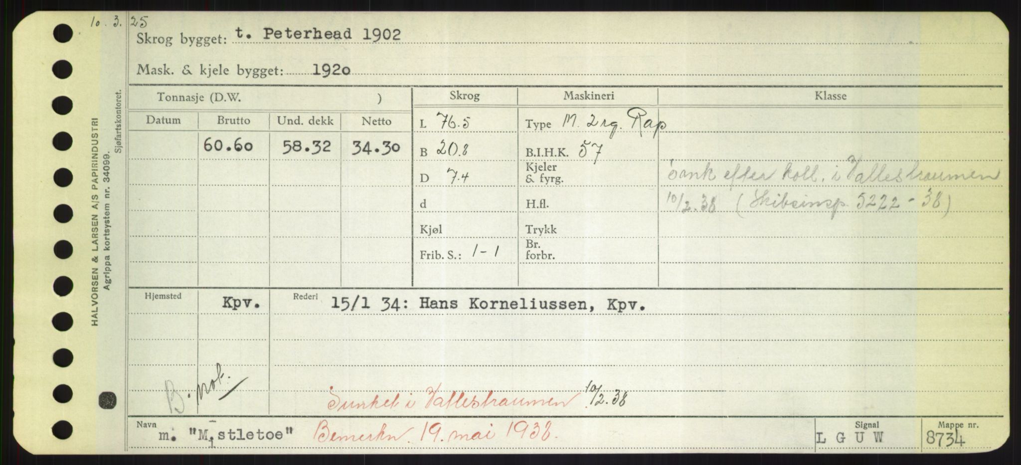 Sjøfartsdirektoratet med forløpere, Skipsmålingen, RA/S-1627/H/Hd/L0025: Fartøy, Min-Mås, p. 55