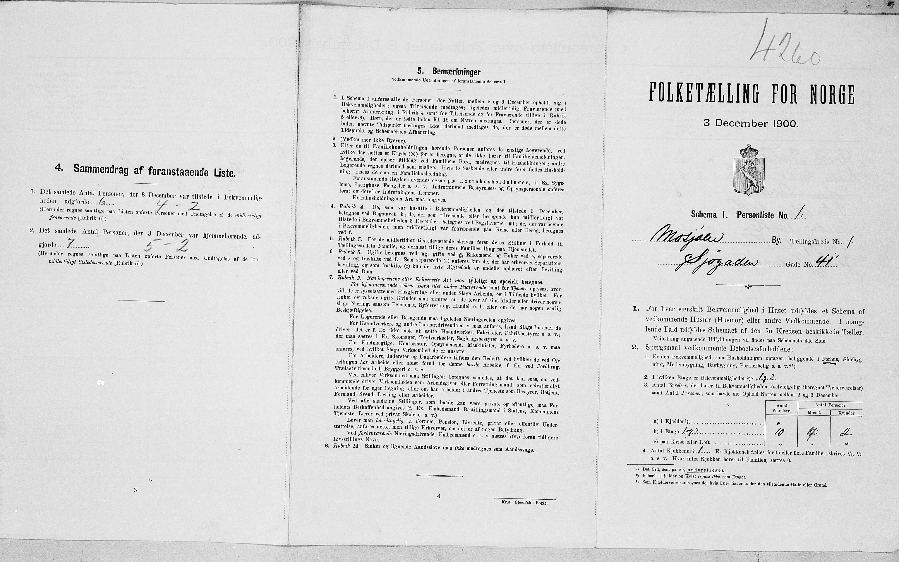 SAT, 1900 census for Mosjøen, 1900, p. 144