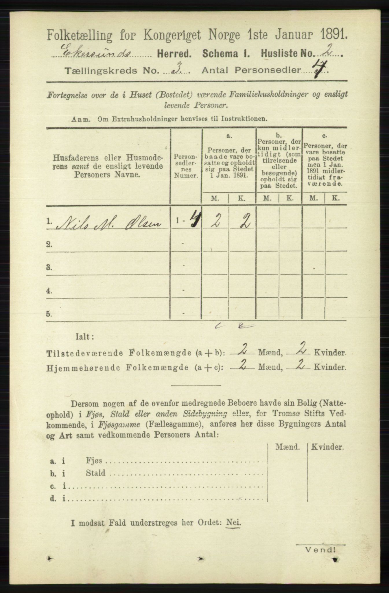 RA, 1891 census for 1116 Eigersund herred, 1891, p. 903