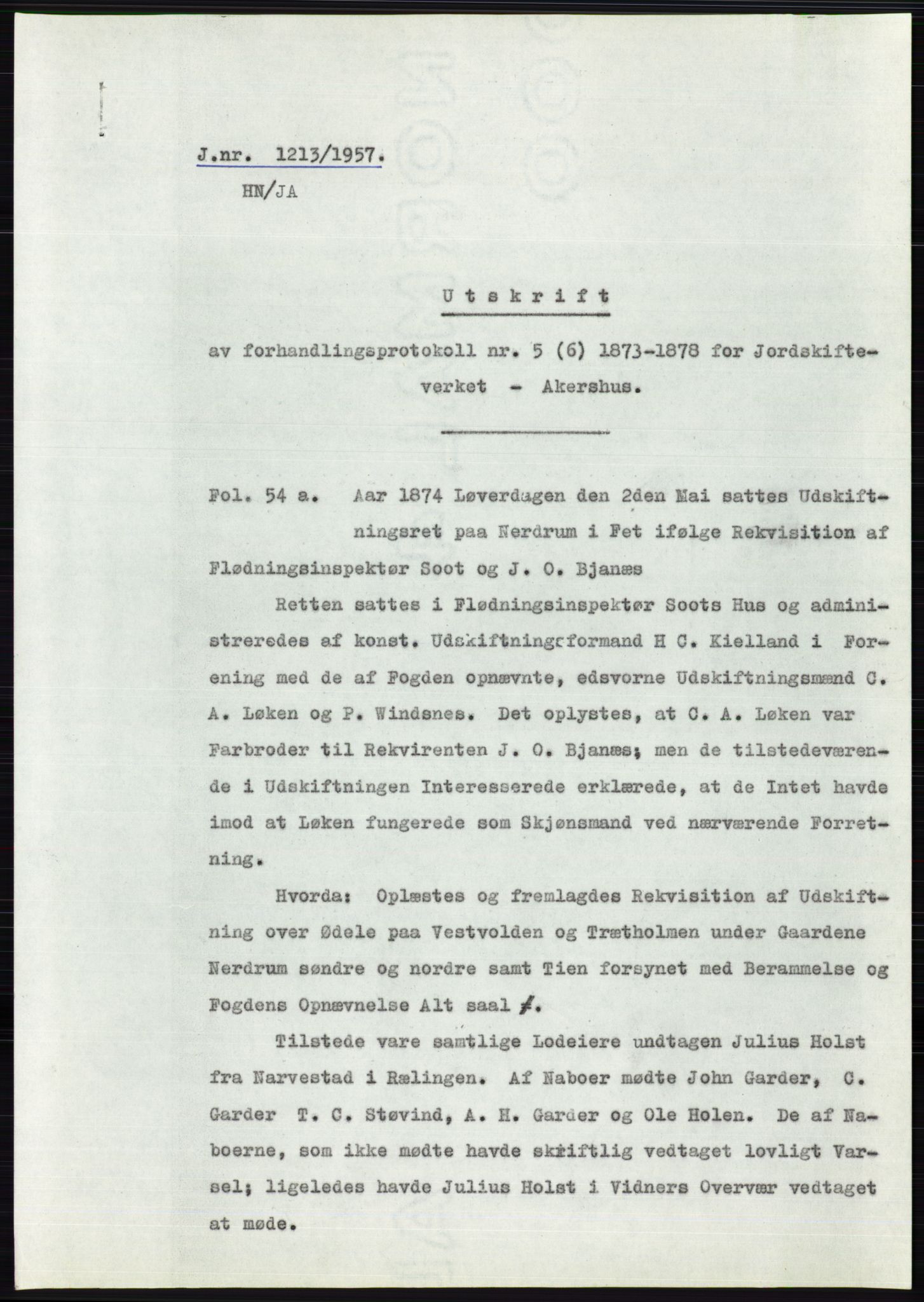 Statsarkivet i Oslo, SAO/A-10621/Z/Zd/L0007: Avskrifter, j.nr 804-1436/1957, 1957, p. 315