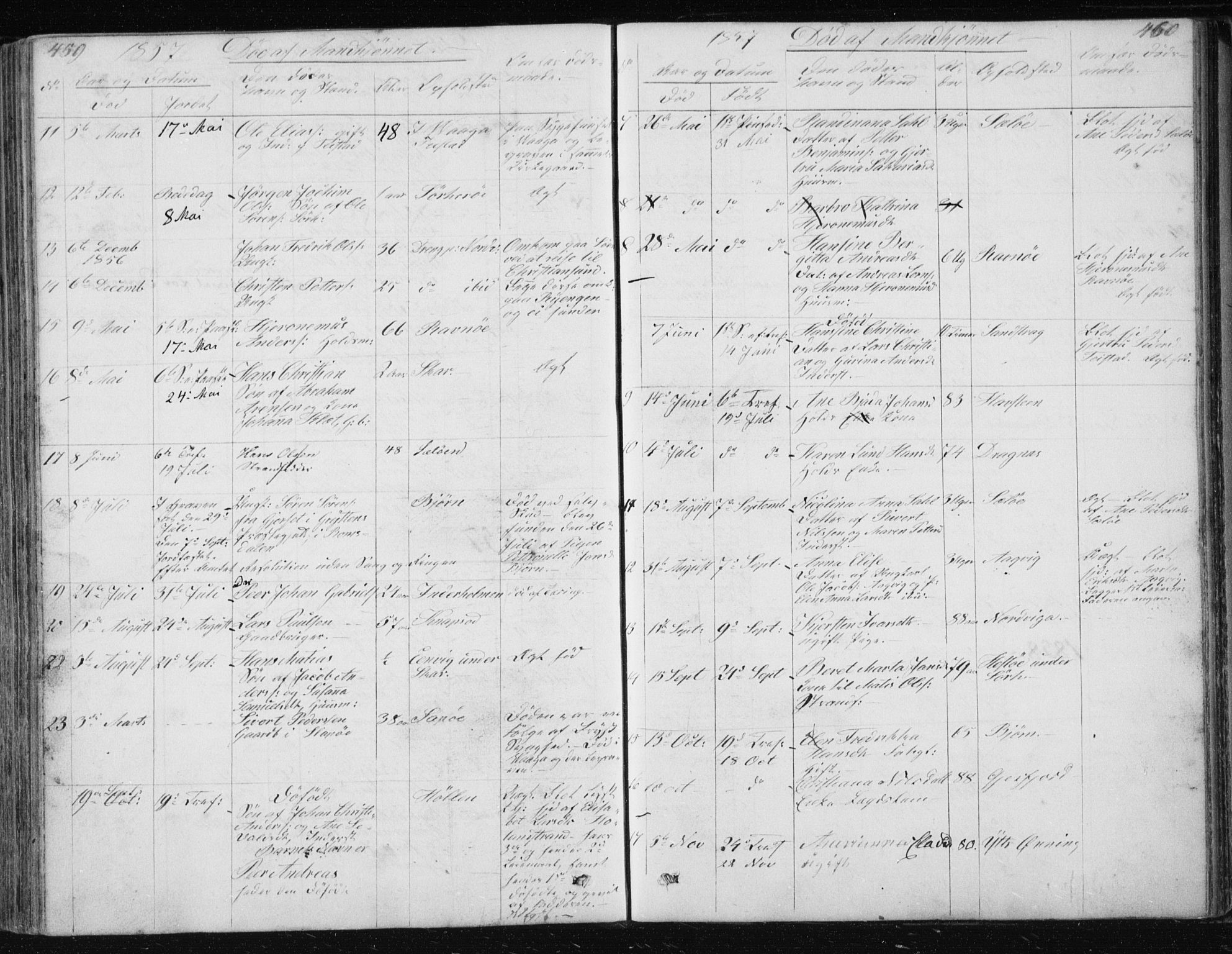 Ministerialprotokoller, klokkerbøker og fødselsregistre - Nordland, SAT/A-1459/834/L0511: Parish register (copy) no. 834C02, 1848-1862, p. 459-460