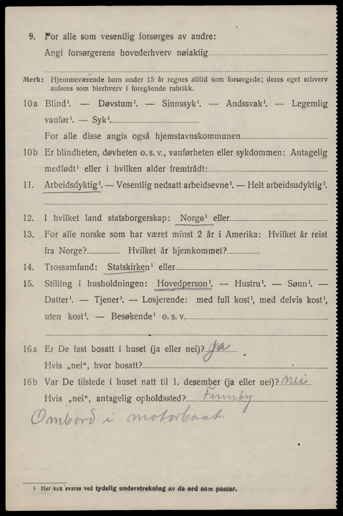 SAST, 1920 census for Hetland, 1920, p. 3826