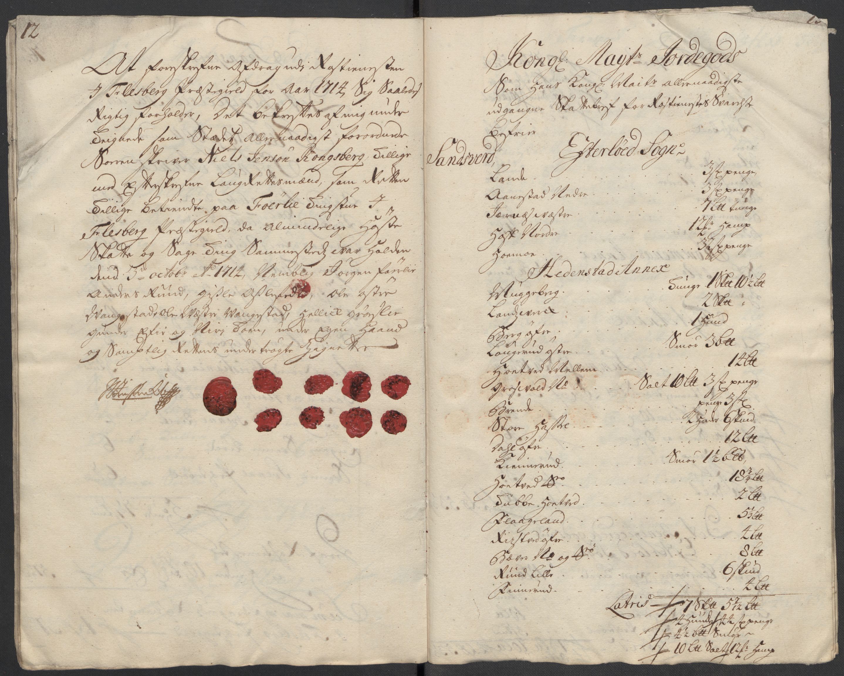 Rentekammeret inntil 1814, Reviderte regnskaper, Fogderegnskap, RA/EA-4092/R24/L1590: Fogderegnskap Numedal og Sandsvær, 1714, p. 64