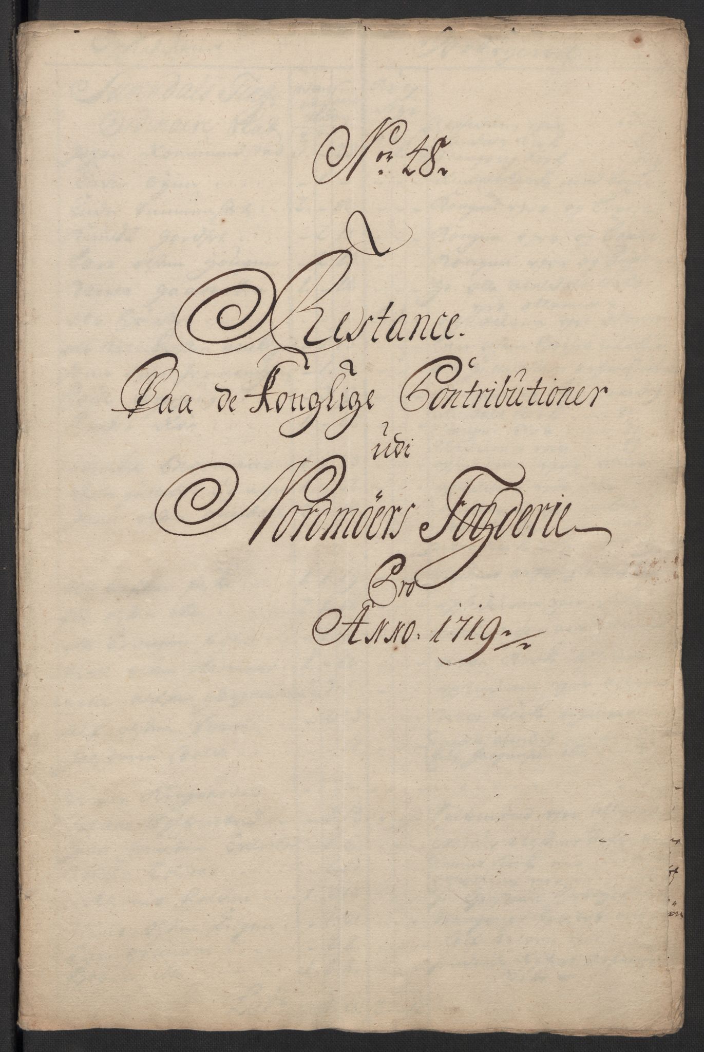 Rentekammeret inntil 1814, Reviderte regnskaper, Fogderegnskap, RA/EA-4092/R56/L3752: Fogderegnskap Nordmøre, 1719, p. 261