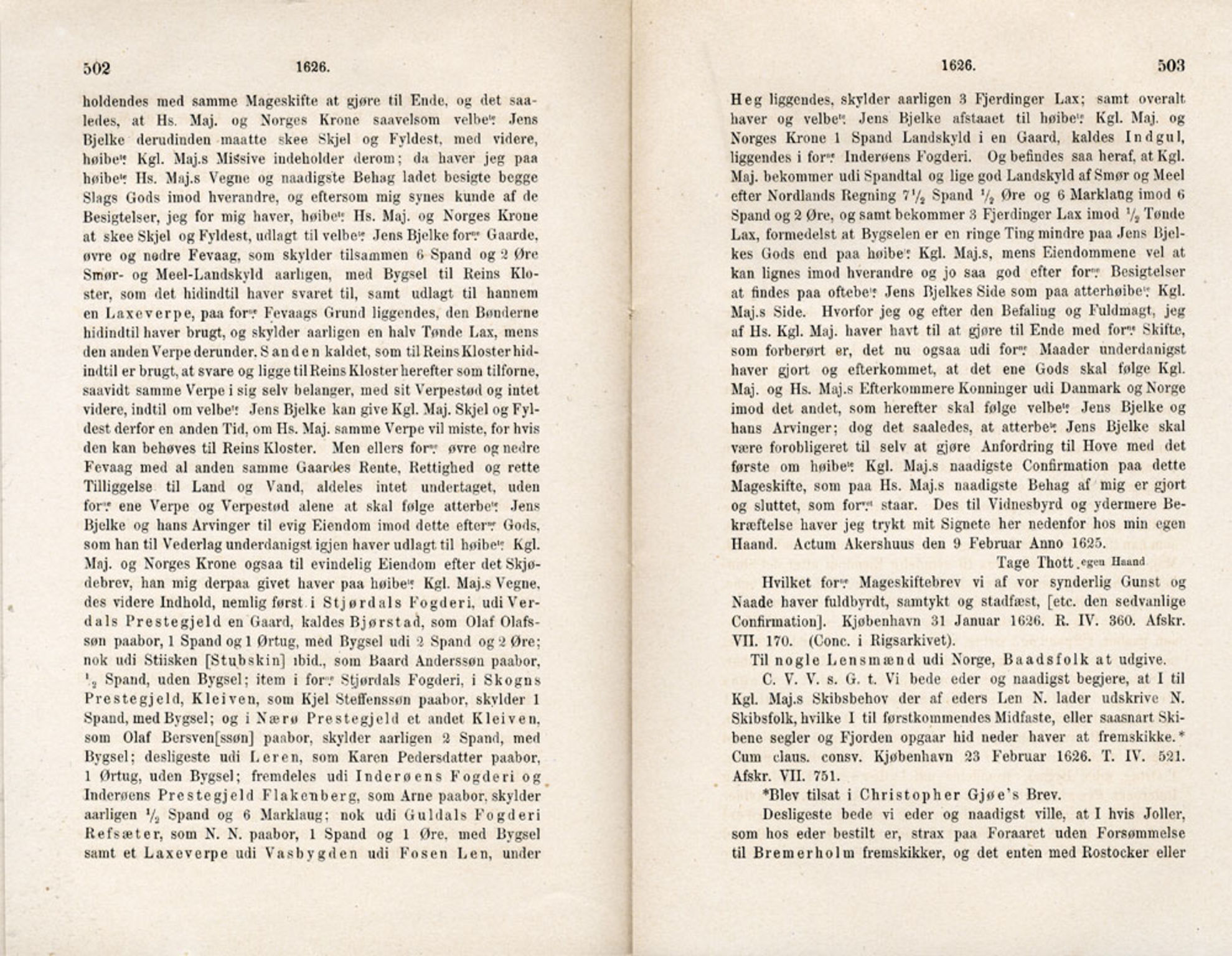 Publikasjoner utgitt av Det Norske Historiske Kildeskriftfond, PUBL/-/-/-: Norske Rigs-Registranter, bind 5, 1619-1627, p. 502-503