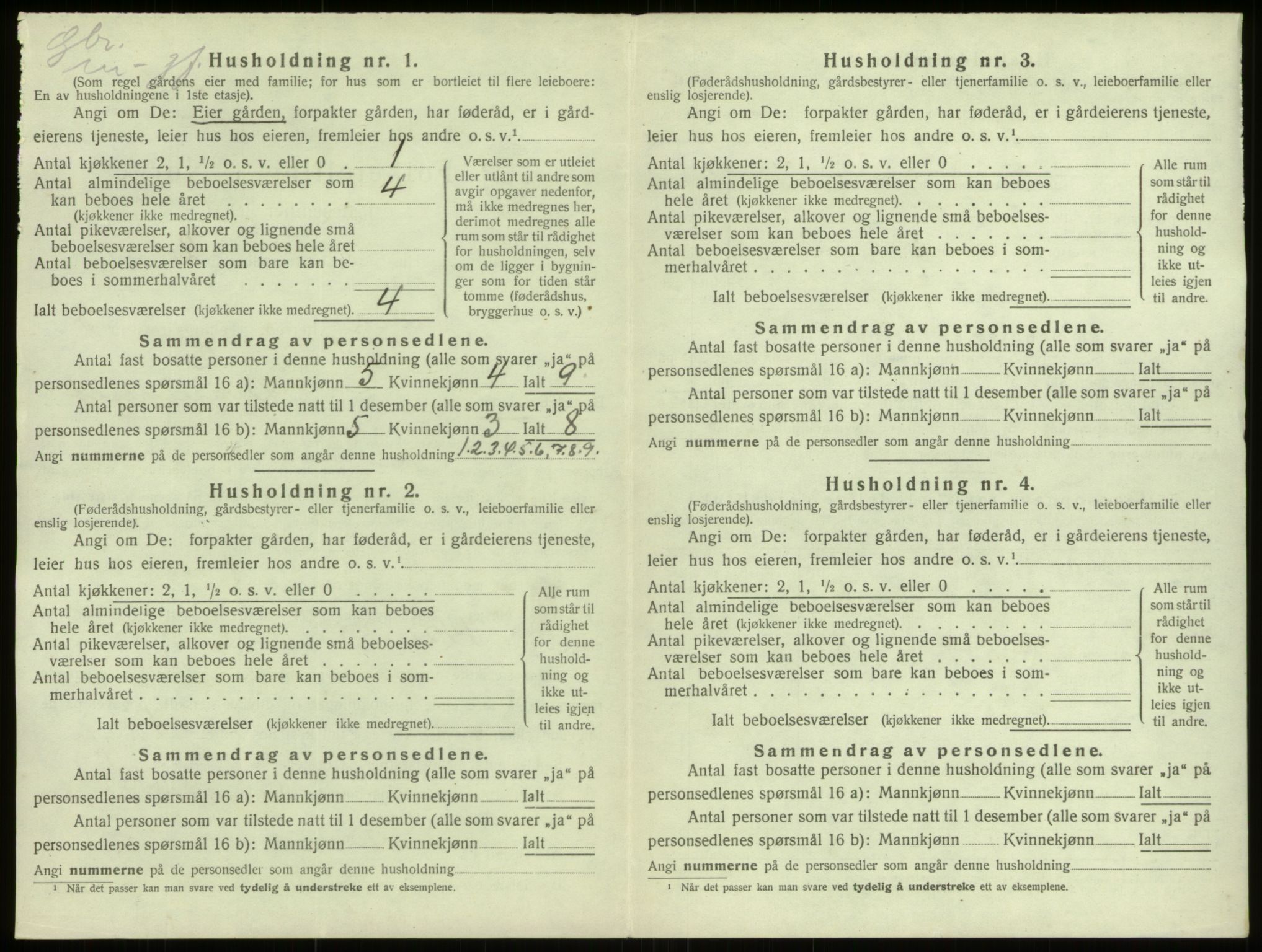 SAB, 1920 census for Davik, 1920, p. 343