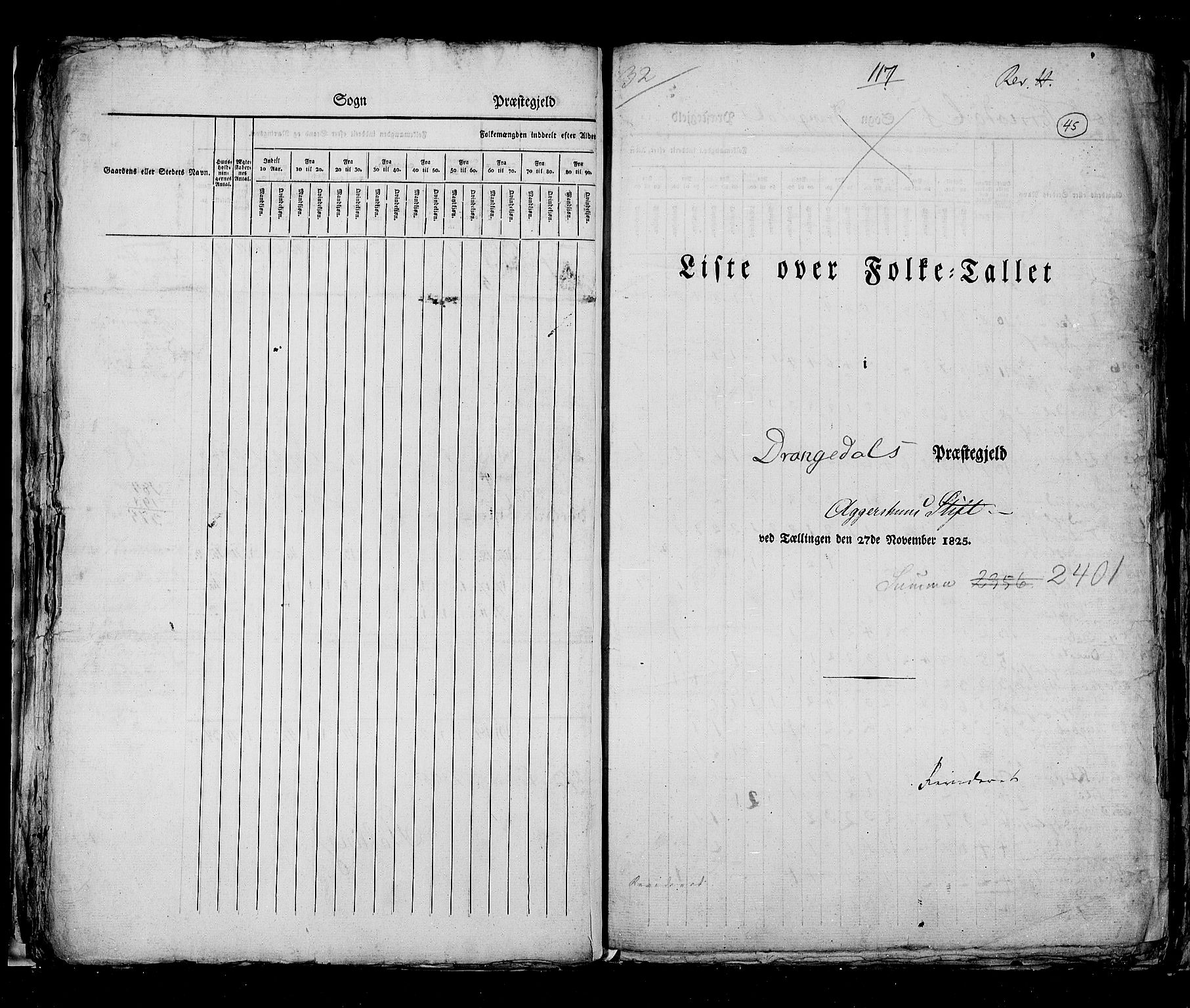 RA, Census 1825, vol. 9: Bratsberg amt, 1825, p. 45