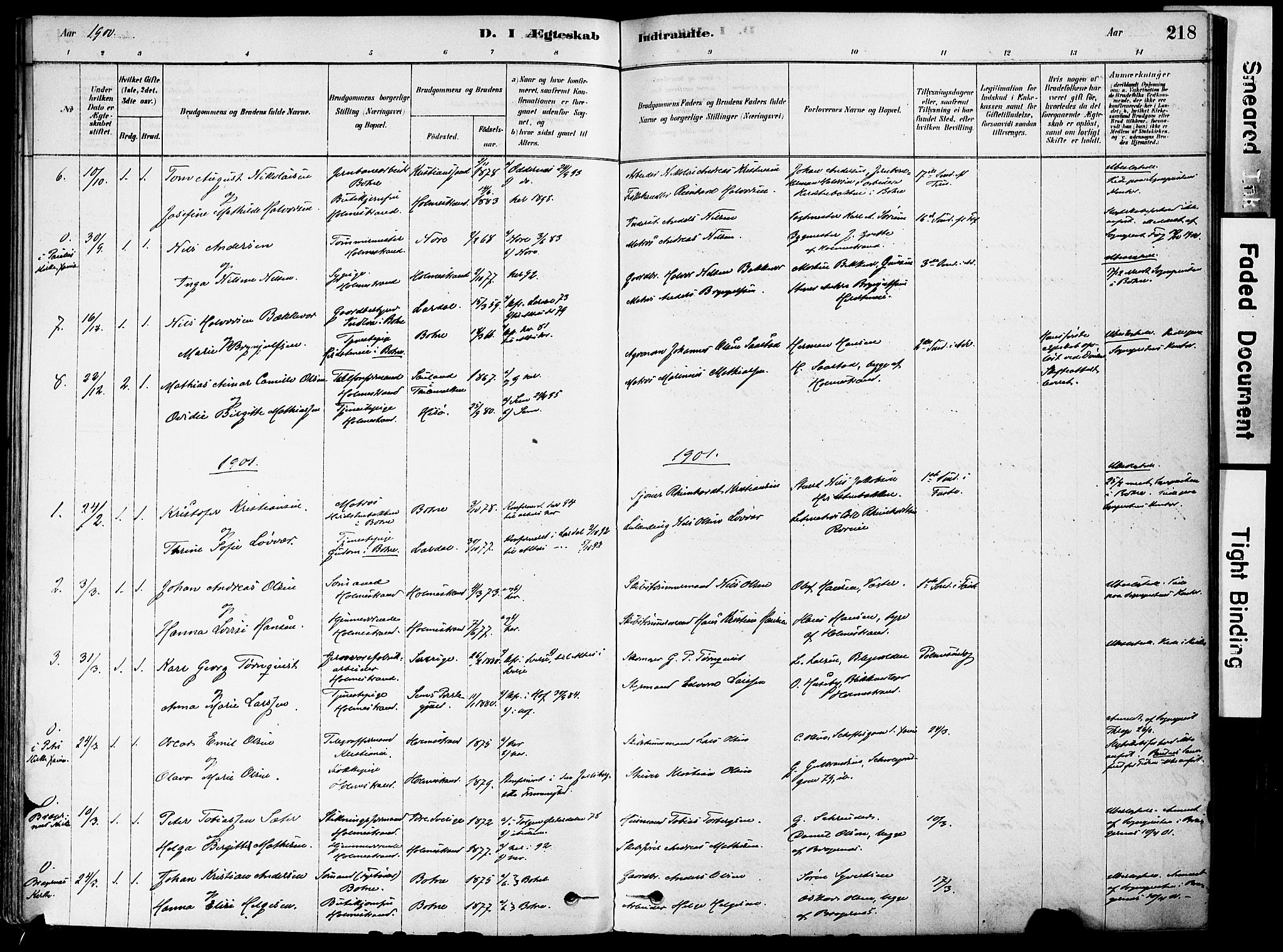 Holmestrand kirkebøker, AV/SAKO-A-346/F/Fa/L0004: Parish register (official) no. 4, 1880-1901, p. 218