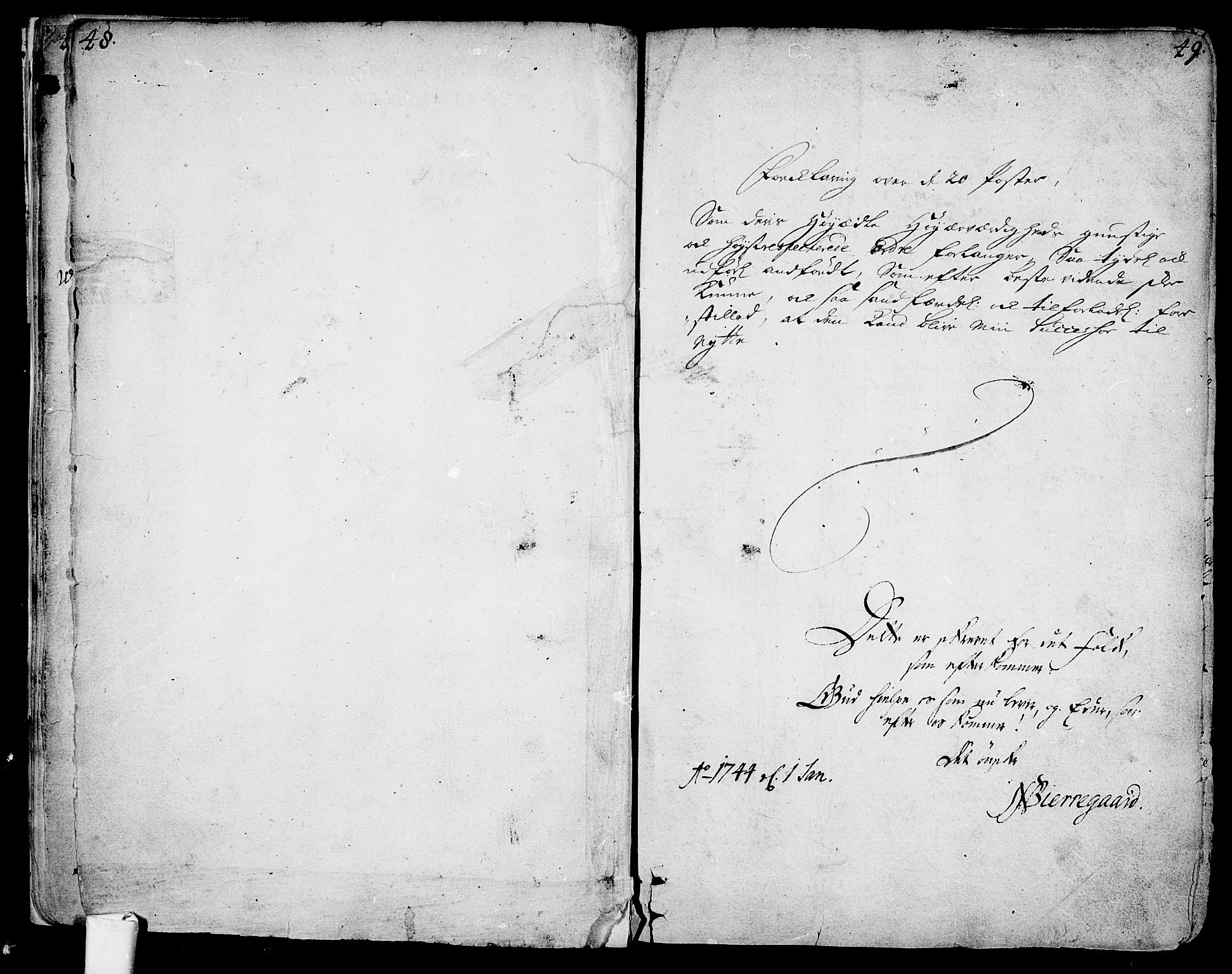 Lardal kirkebøker, AV/SAKO-A-350/F/Fa/L0002: Parish register (official) no. I 2, 1706-1709, p. 48-49