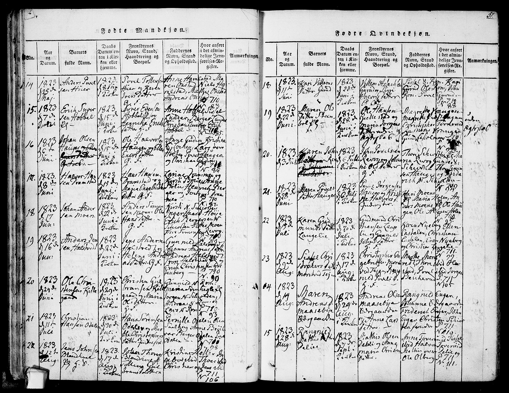 Askim prestekontor Kirkebøker, AV/SAO-A-10900/F/Fa/L0004: Parish register (official) no. 4, 1817-1846, p. 50-51