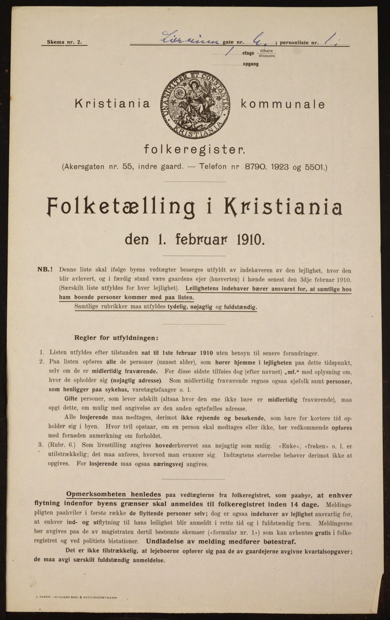 OBA, Municipal Census 1910 for Kristiania, 1910, p. 55530