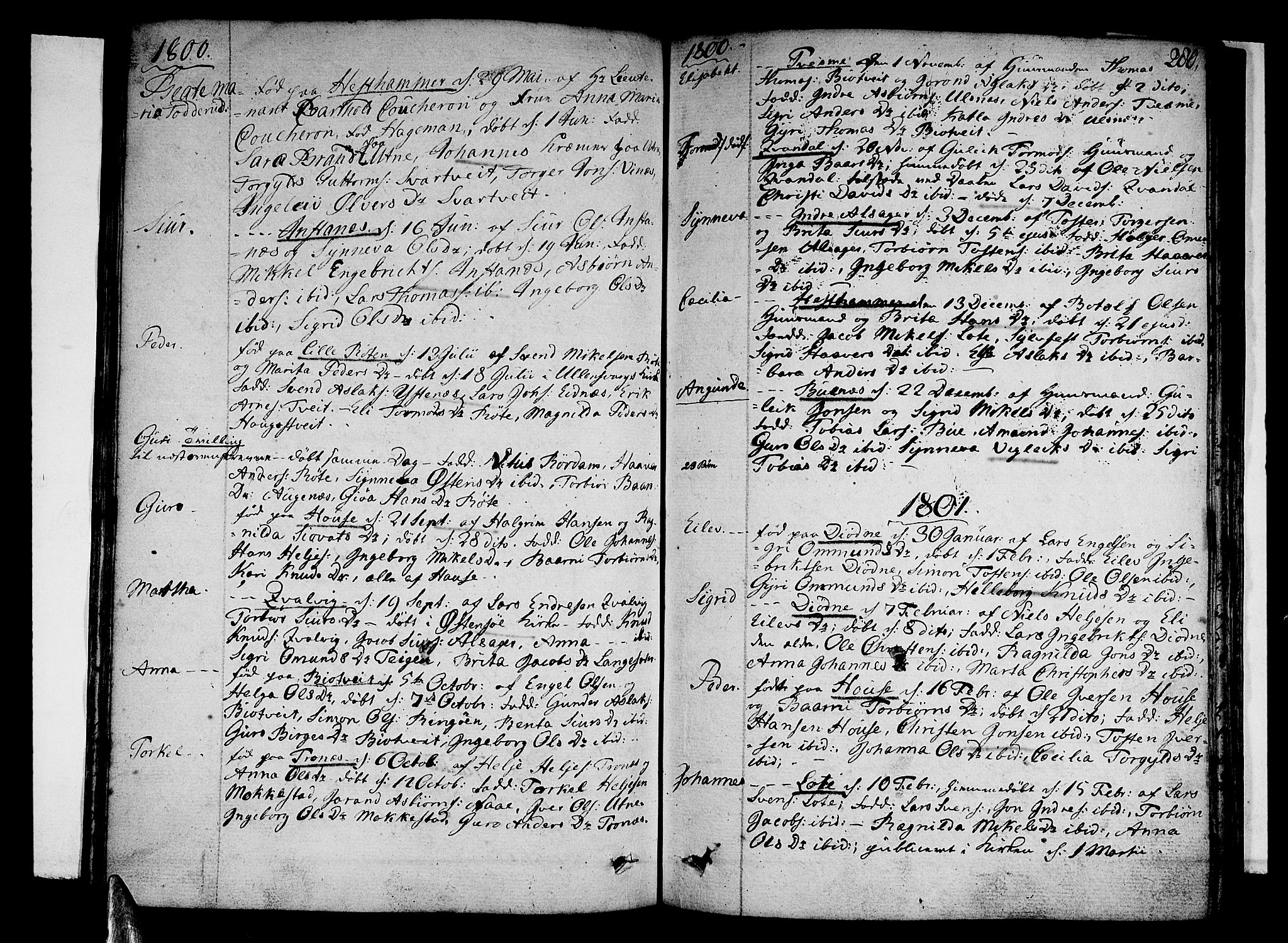 Ullensvang sokneprestembete, SAB/A-78701/H/Haa: Parish register (official) no. A 7 /2, 1788-1804, p. 279-280