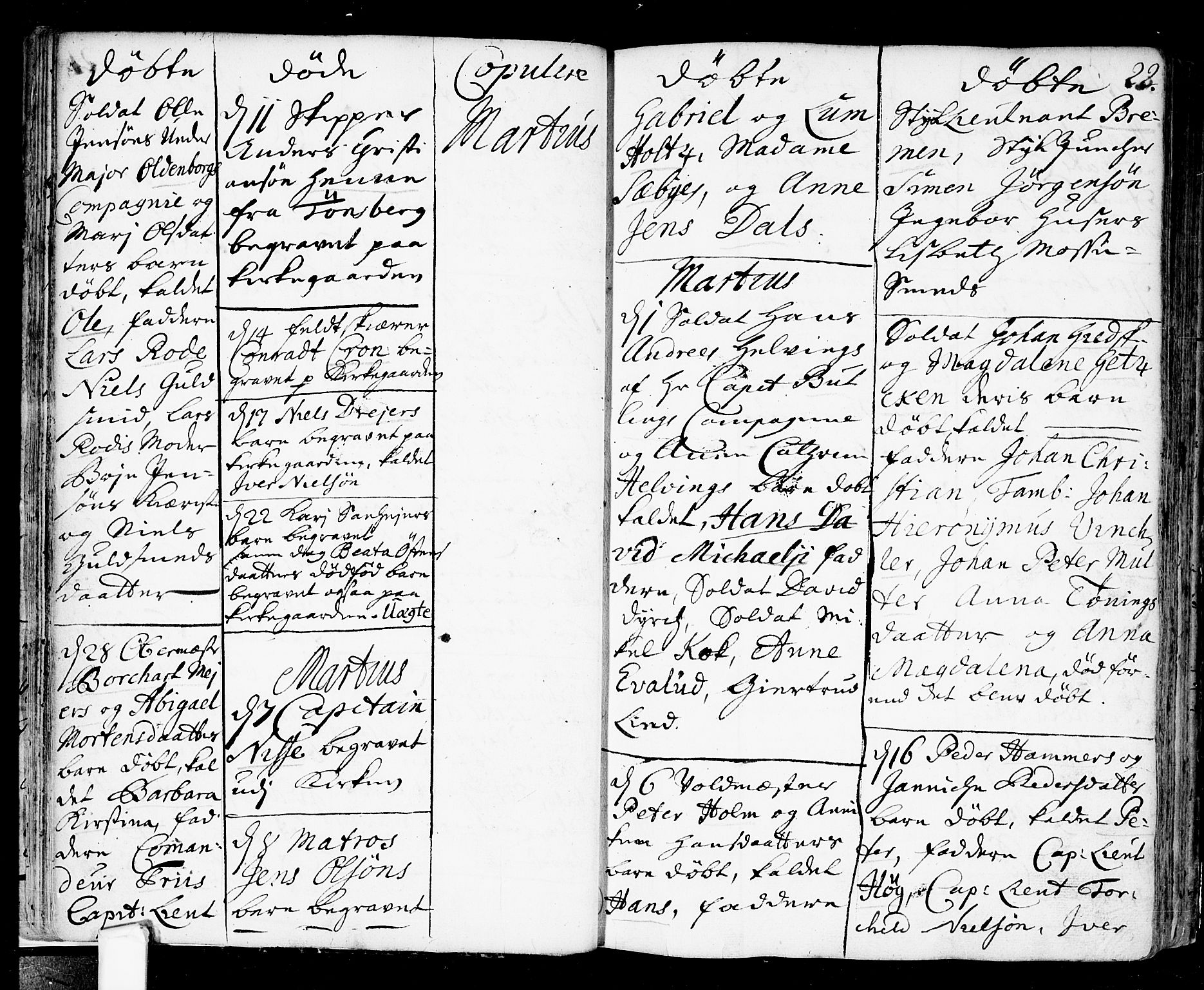 Fredrikstad prestekontor Kirkebøker, AV/SAO-A-11082/F/Fa/L0001: Parish register (official) no. 1, 1717-1731, p. 22