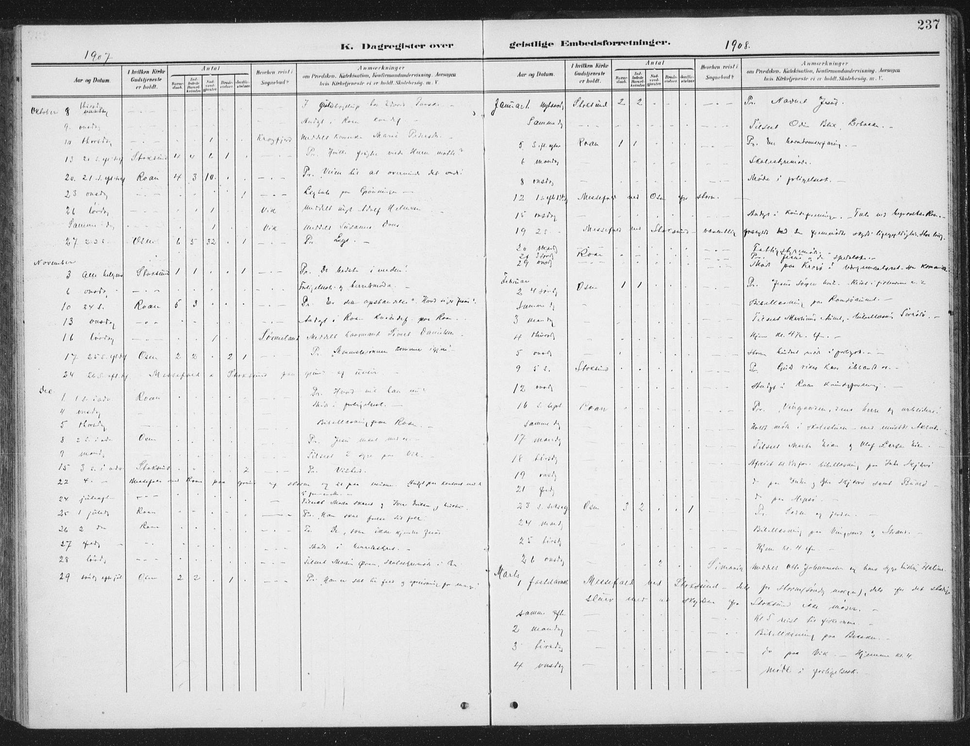Ministerialprotokoller, klokkerbøker og fødselsregistre - Sør-Trøndelag, SAT/A-1456/657/L0709: Parish register (official) no. 657A10, 1905-1919, p. 237