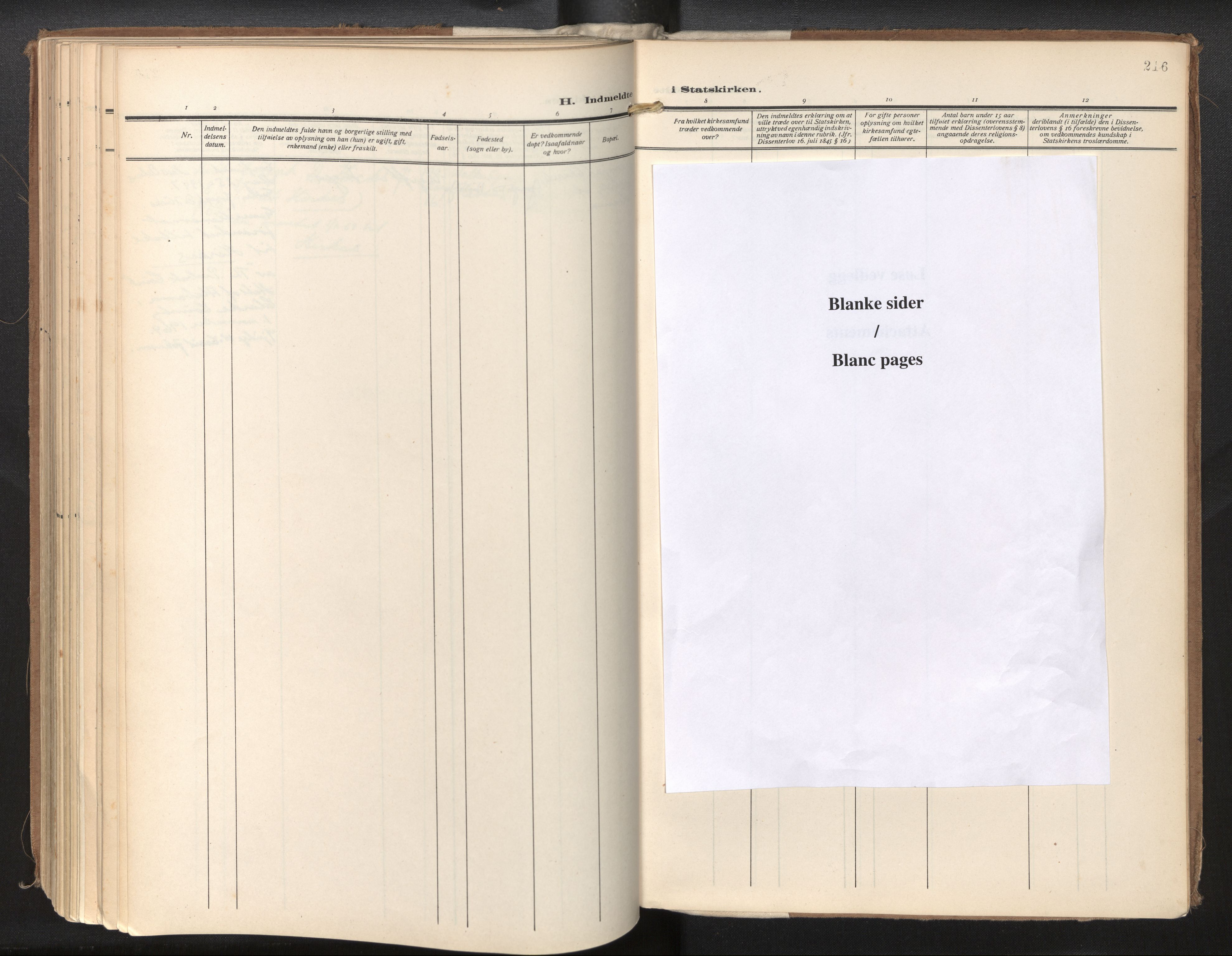 Den norske sjømannsmisjon i utlandet/New Orleans-Mobile-Gulfhavnene, AV/SAB-SAB/PA-0115/H/Ha/L0001: Parish register (official) no. A 1, 1927-1978, p. 215b-216a