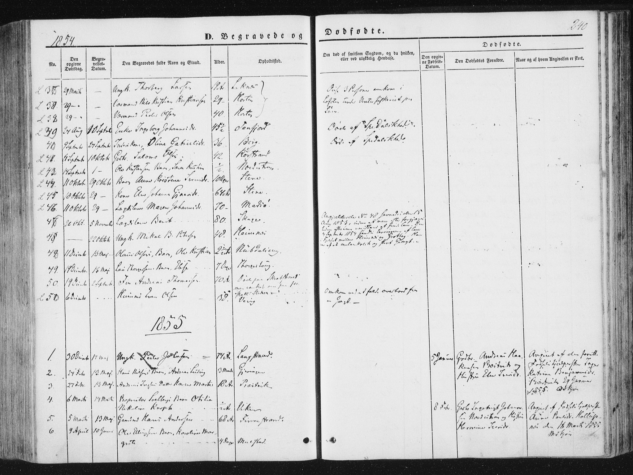Ministerialprotokoller, klokkerbøker og fødselsregistre - Nord-Trøndelag, SAT/A-1458/780/L0640: Parish register (official) no. 780A05, 1845-1856, p. 240