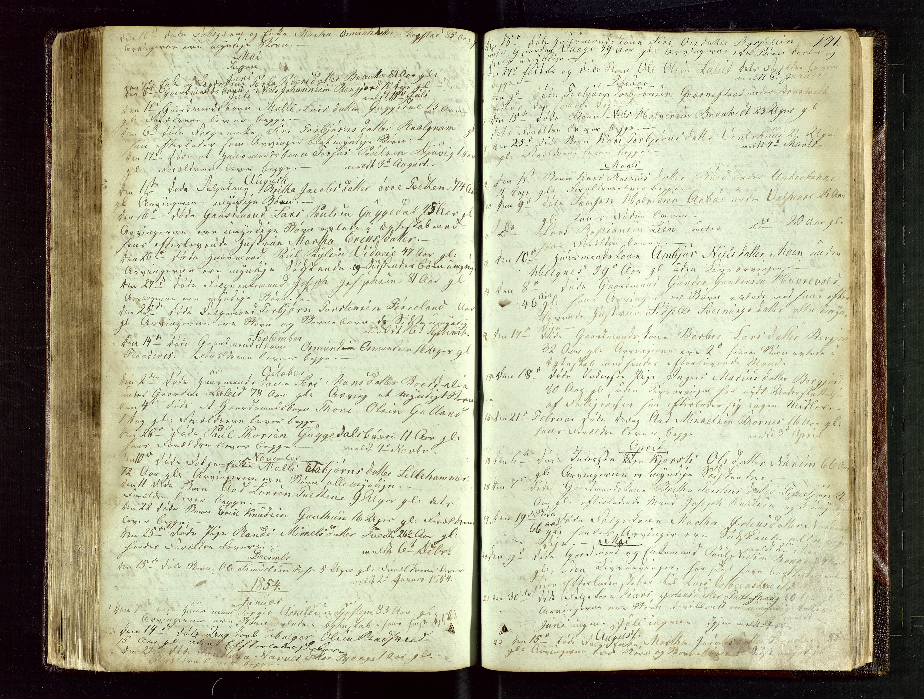 Ryfylke tingrett, AV/SAST-A-100055/001/IV/IVE/L0004: Skifteregistreringsprotokoll Suldal, 1851-1877, p. 191