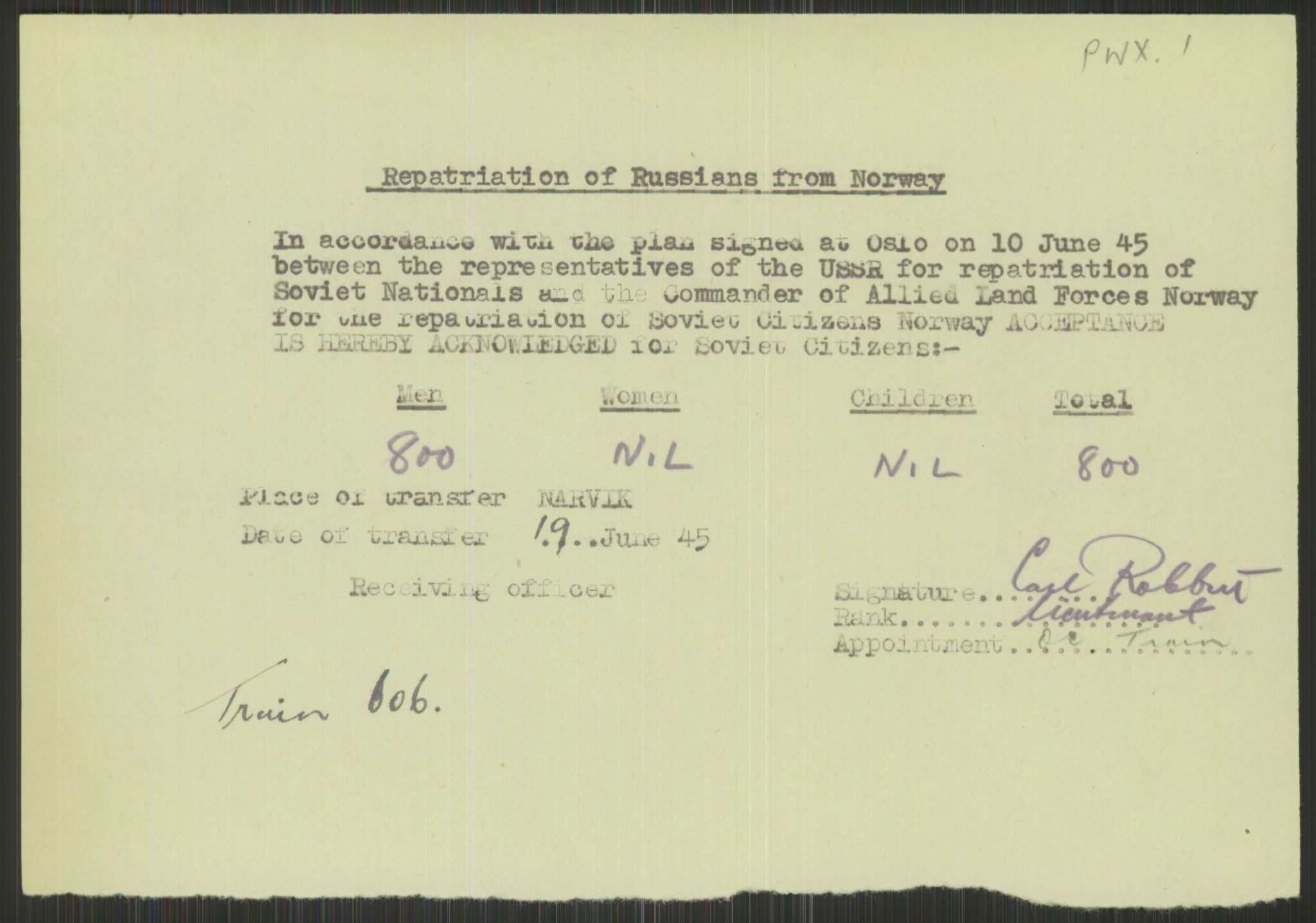 Flyktnings- og fangedirektoratet, Repatrieringskontoret, AV/RA-S-1681/D/Db/L0015: Displaced Persons (DPs) og sivile tyskere, 1945-1948, p. 459