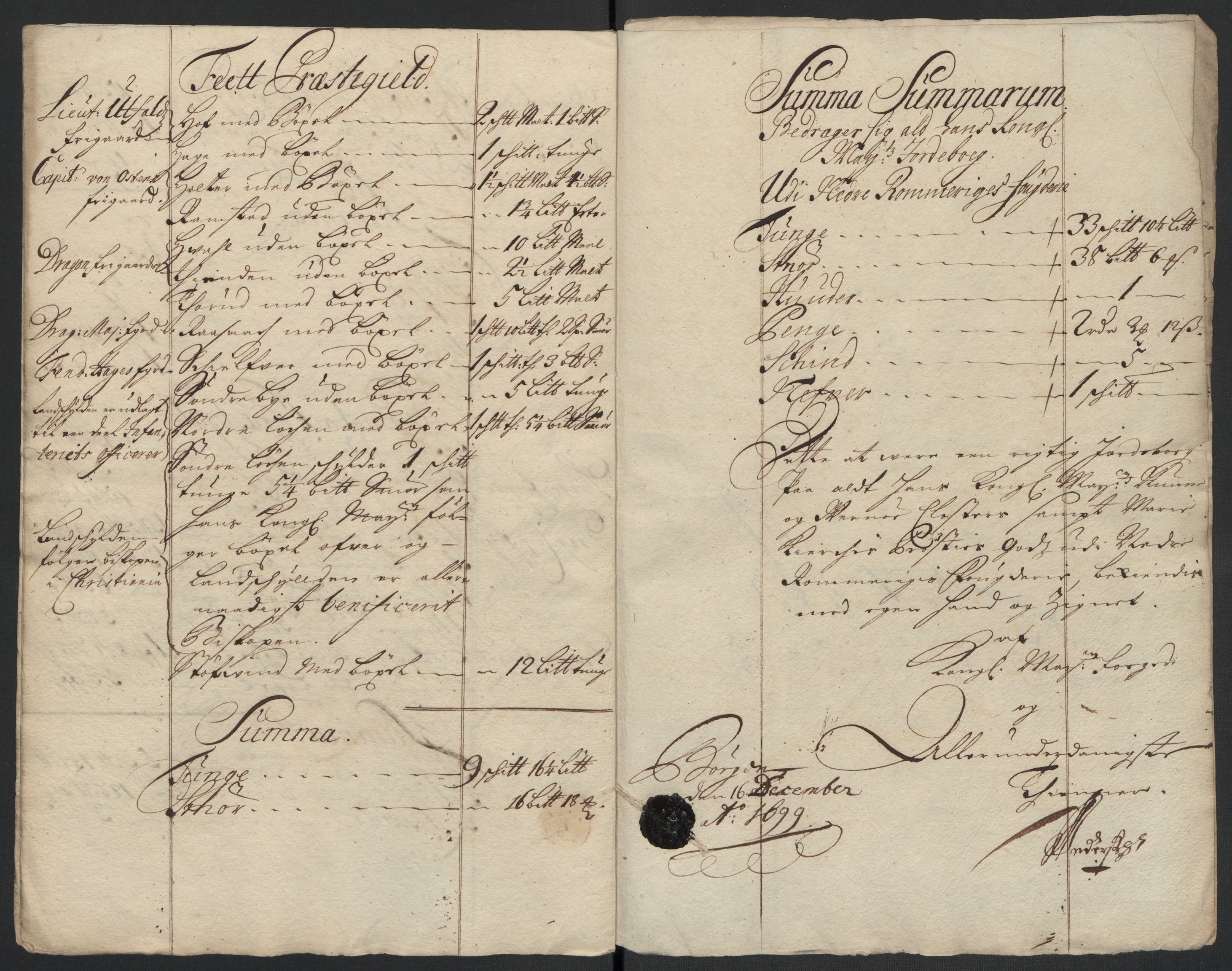 Rentekammeret inntil 1814, Reviderte regnskaper, Fogderegnskap, AV/RA-EA-4092/R11/L0582: Fogderegnskap Nedre Romerike, 1699, p. 22