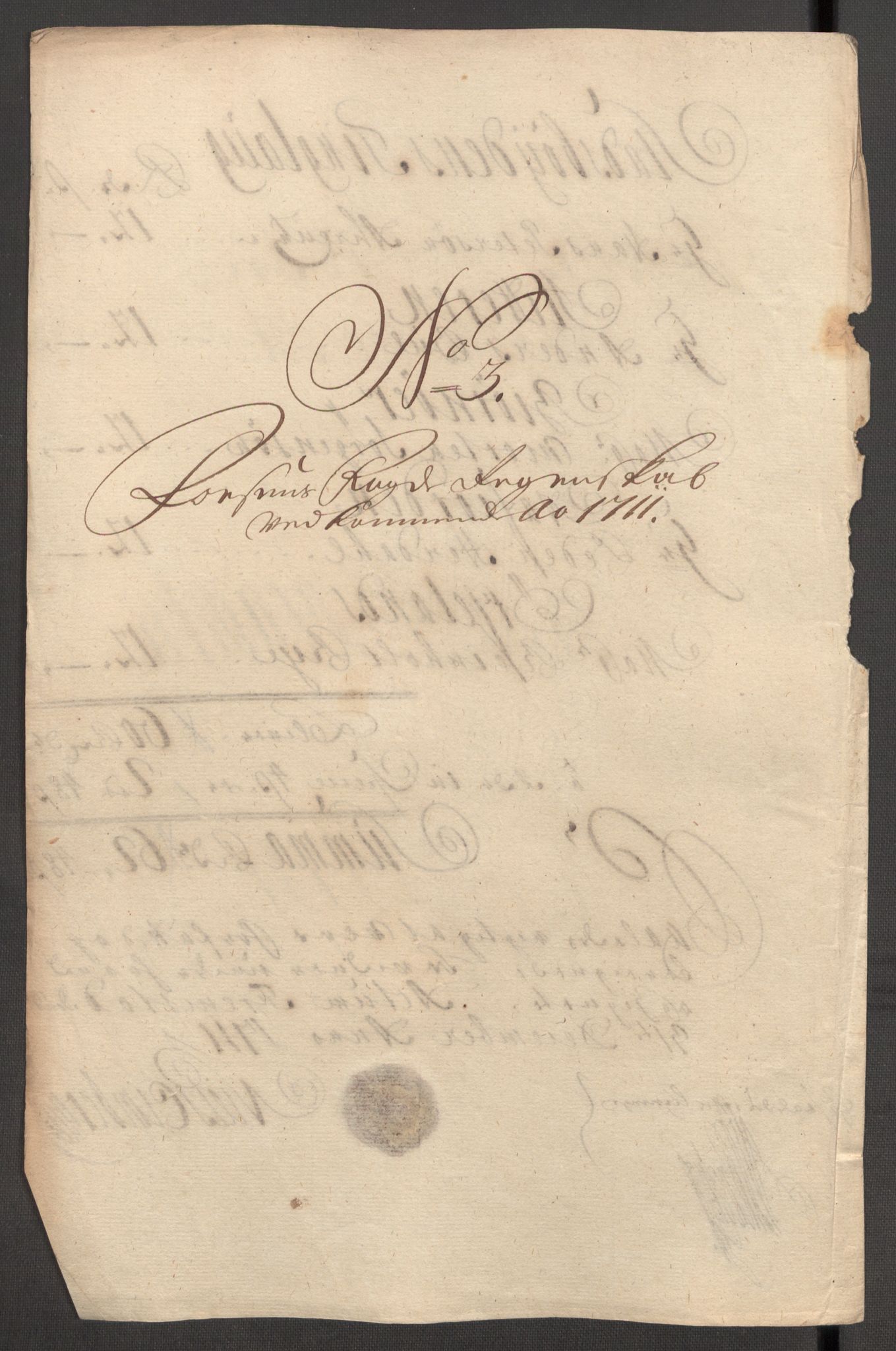 Rentekammeret inntil 1814, Reviderte regnskaper, Fogderegnskap, RA/EA-4092/R57/L3860: Fogderegnskap Fosen, 1711, p. 84