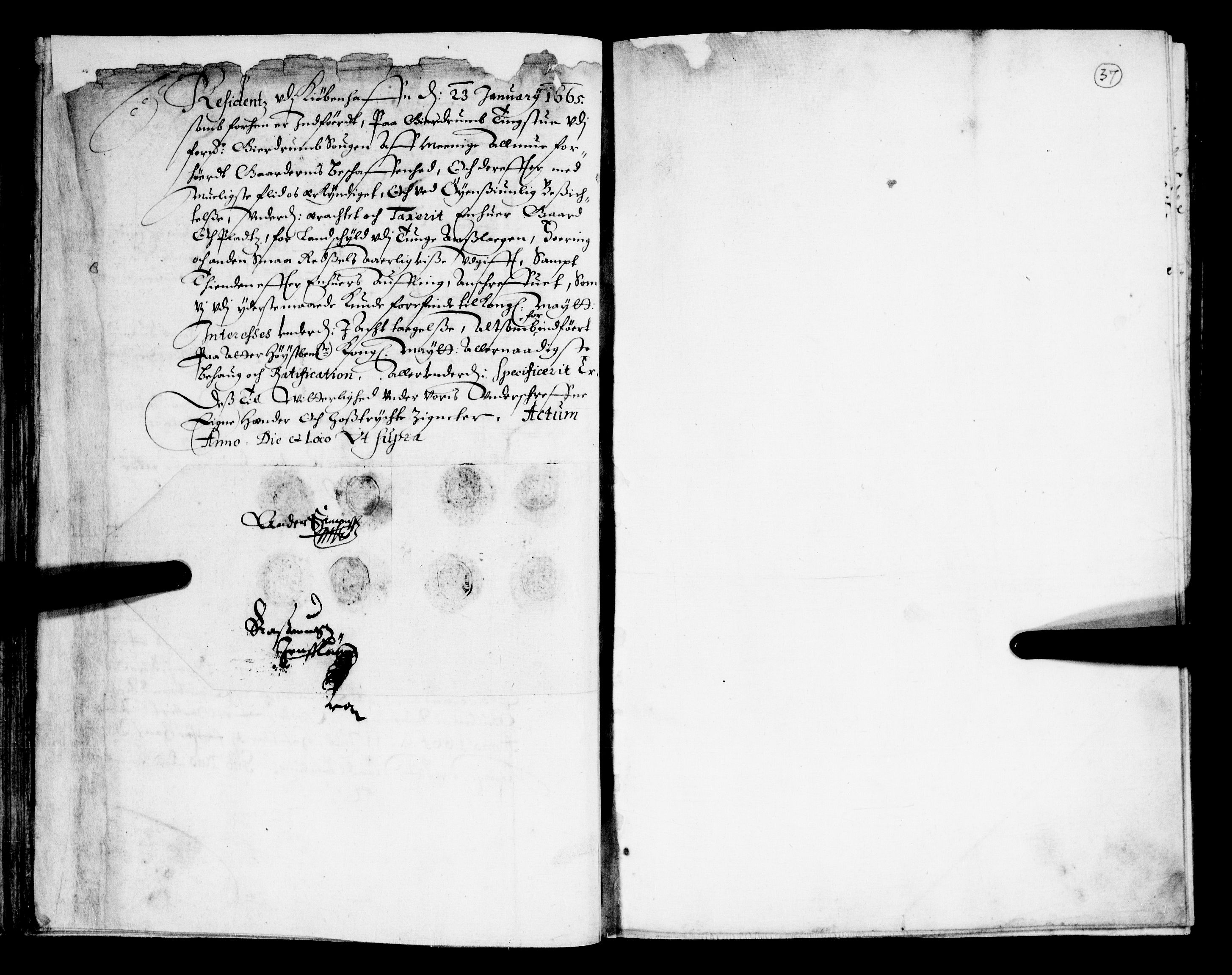 Rentekammeret inntil 1814, Realistisk ordnet avdeling, RA/EA-4070/N/Nb/Nba/L0009: Øvre Romerike fogderi, 1. del, 1665, p. 36b-37a