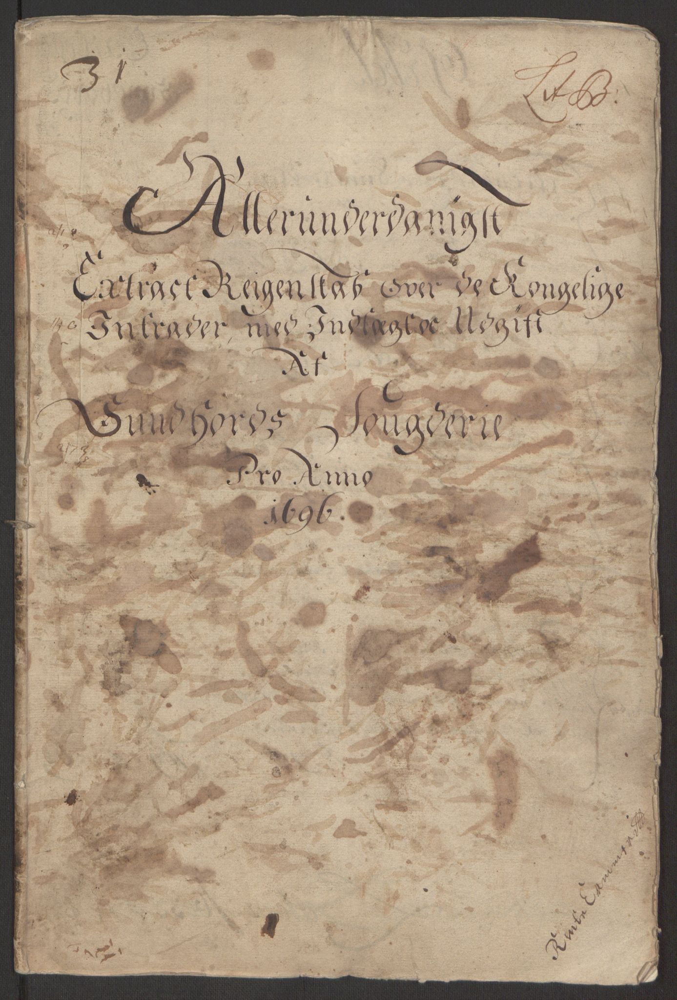 Rentekammeret inntil 1814, Reviderte regnskaper, Fogderegnskap, AV/RA-EA-4092/R48/L2976: Fogderegnskap Sunnhordland og Hardanger, 1695-1696, p. 271