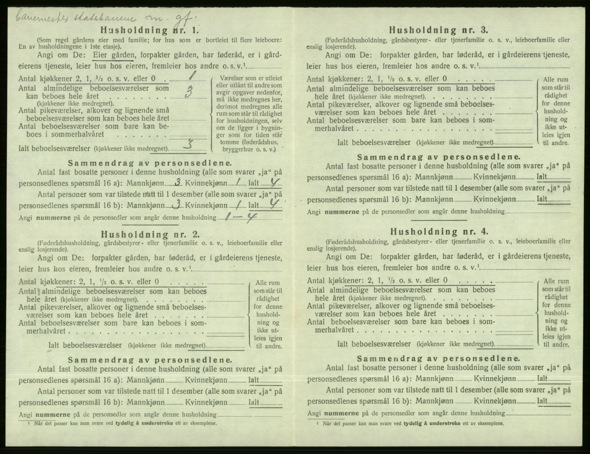 SAB, 1920 census for Evanger, 1920, p. 460