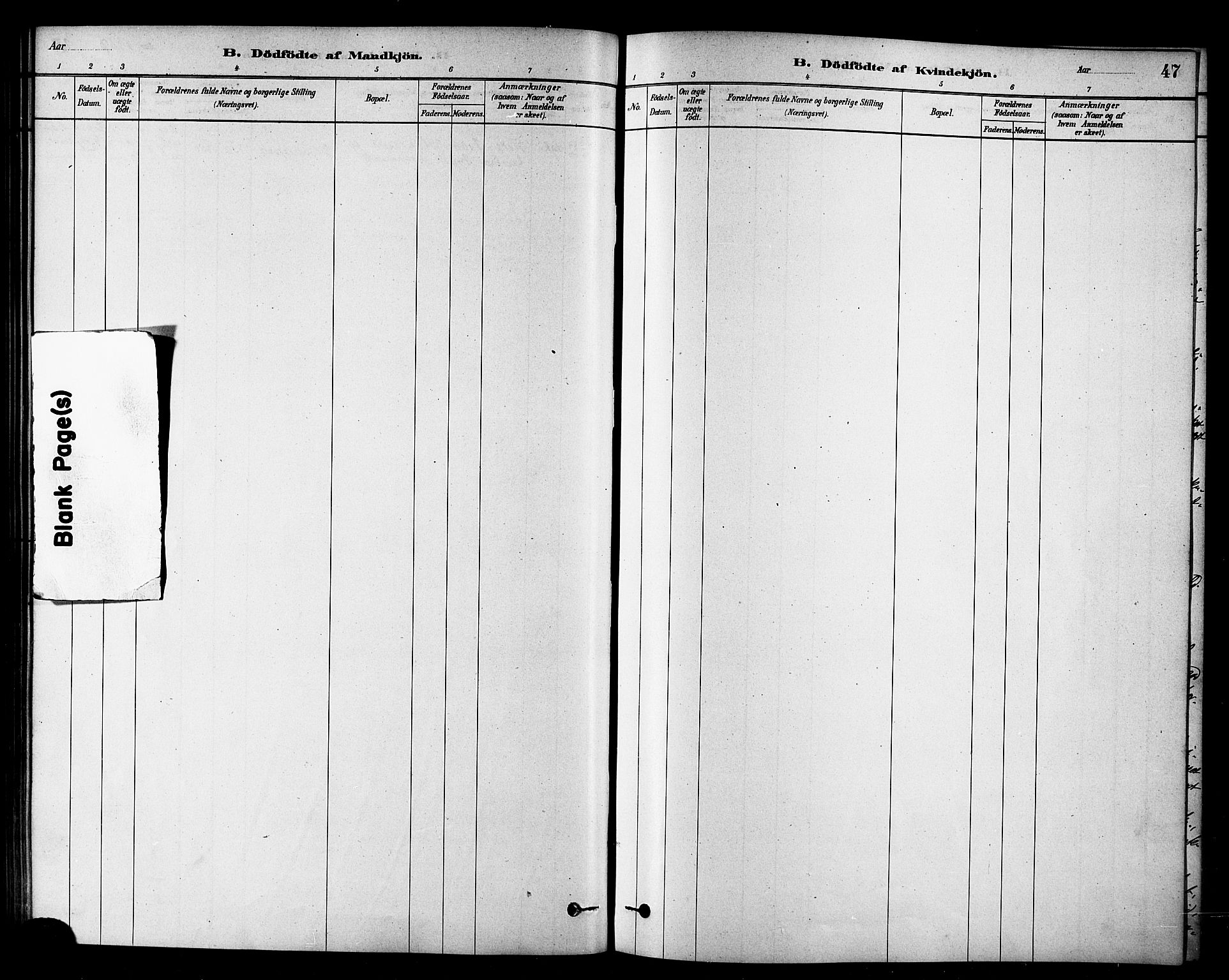 Loppa sokneprestkontor, AV/SATØ-S-1339/H/Ha/L0007kirke: Parish register (official) no. 7, 1879-1889, p. 47