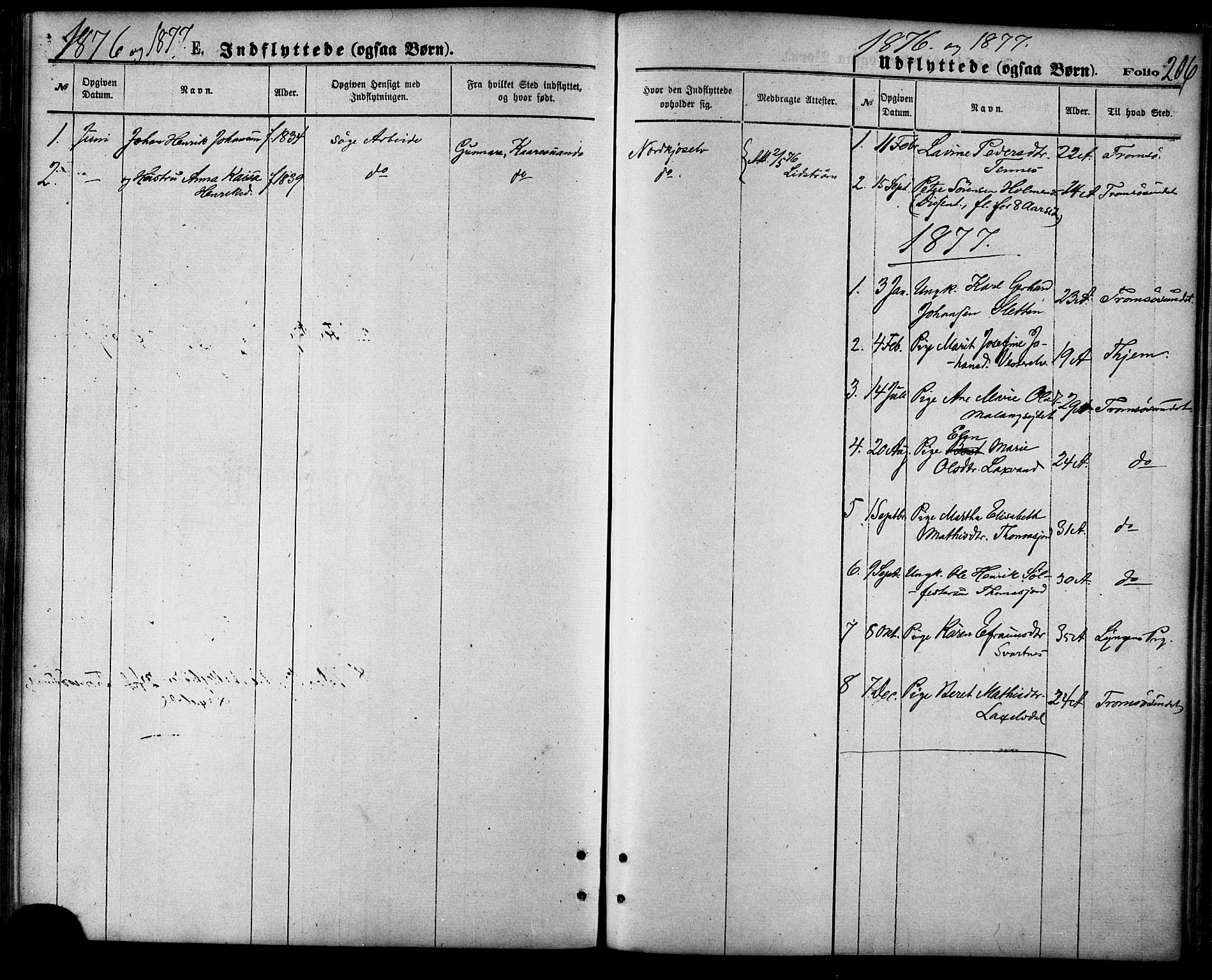 Balsfjord sokneprestembete, AV/SATØ-S-1303/G/Ga/L0004kirke: Parish register (official) no. 4, 1871-1883, p. 206