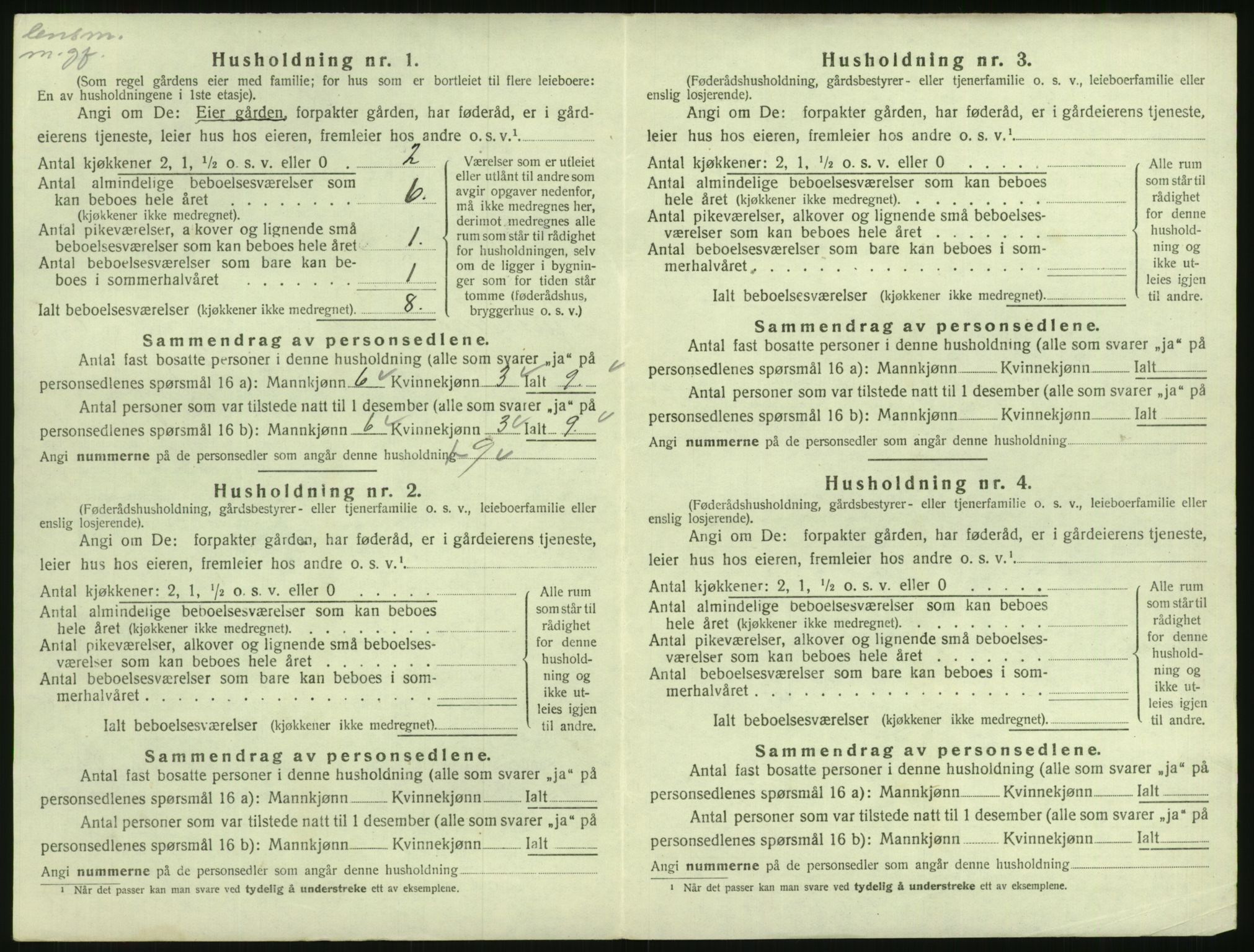 SAK, 1920 census for Eide, 1920, p. 103