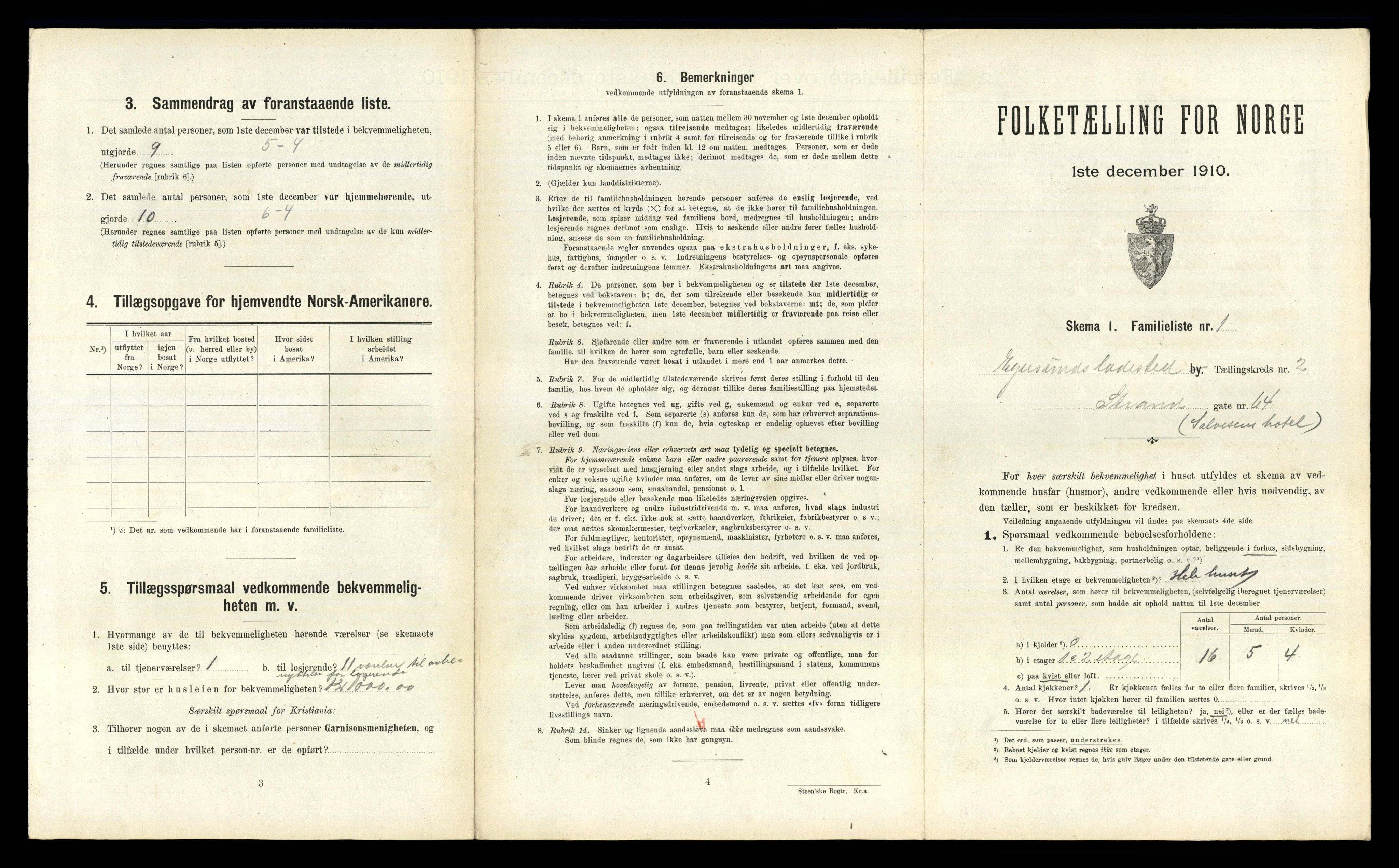 RA, 1910 census for Egersund, 1910, p. 427