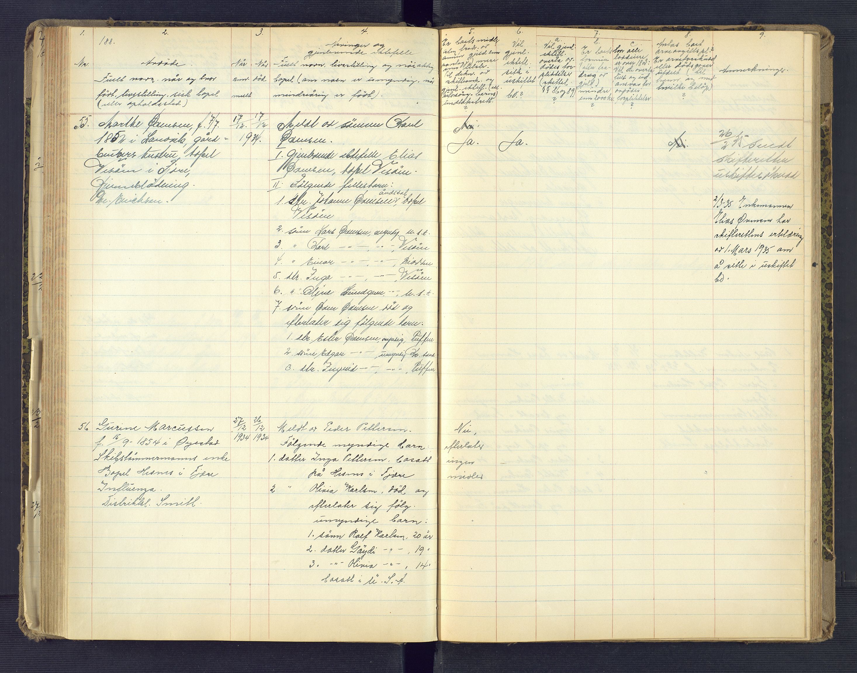 Landvik og Fjære lensmannskontor, AV/SAK-1241-0027/F/Fe/L0003: Anmeldte dødsfall nr 32, 1926-1935, p. 188