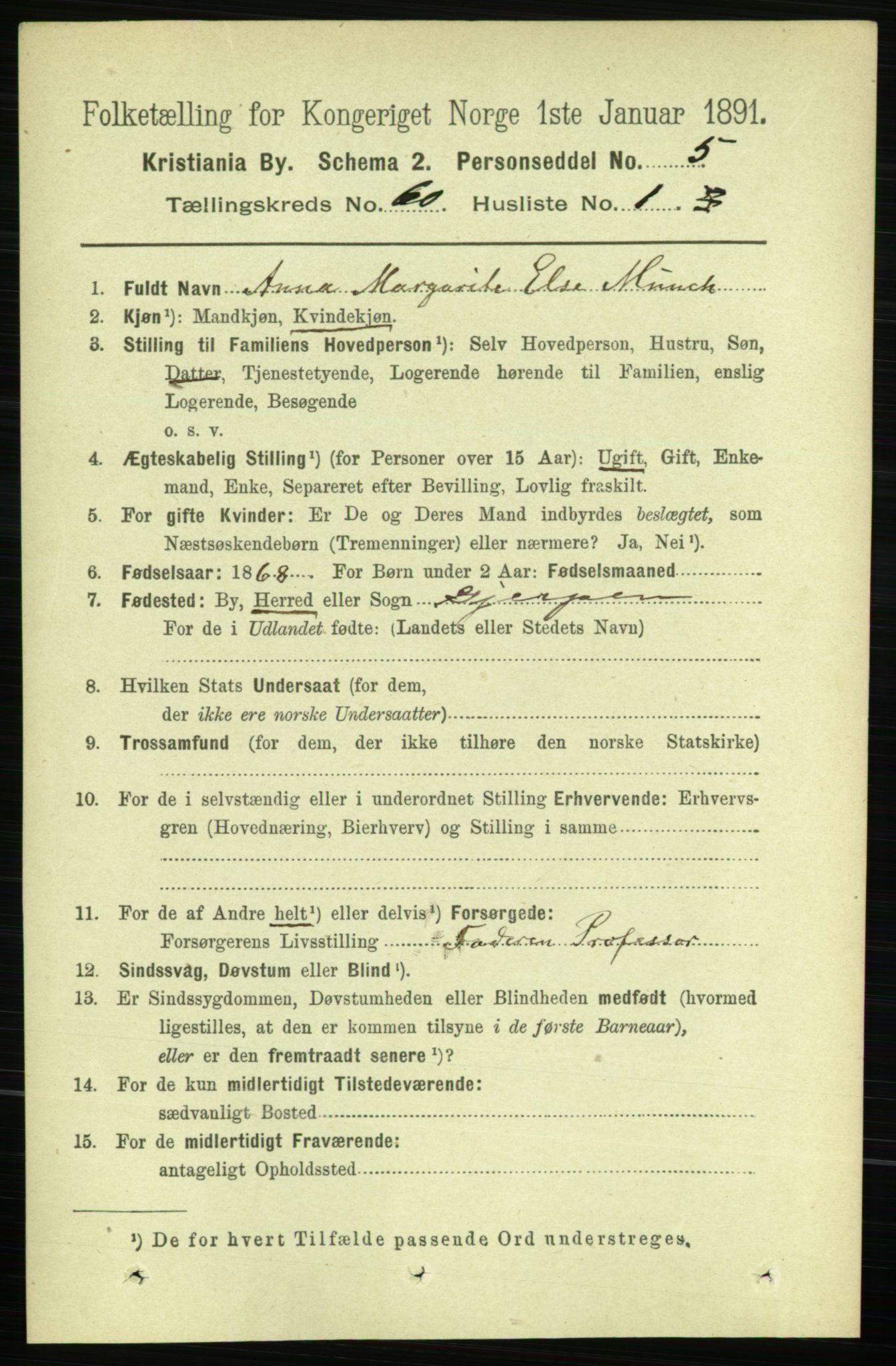 RA, 1891 census for 0301 Kristiania, 1891, p. 31914