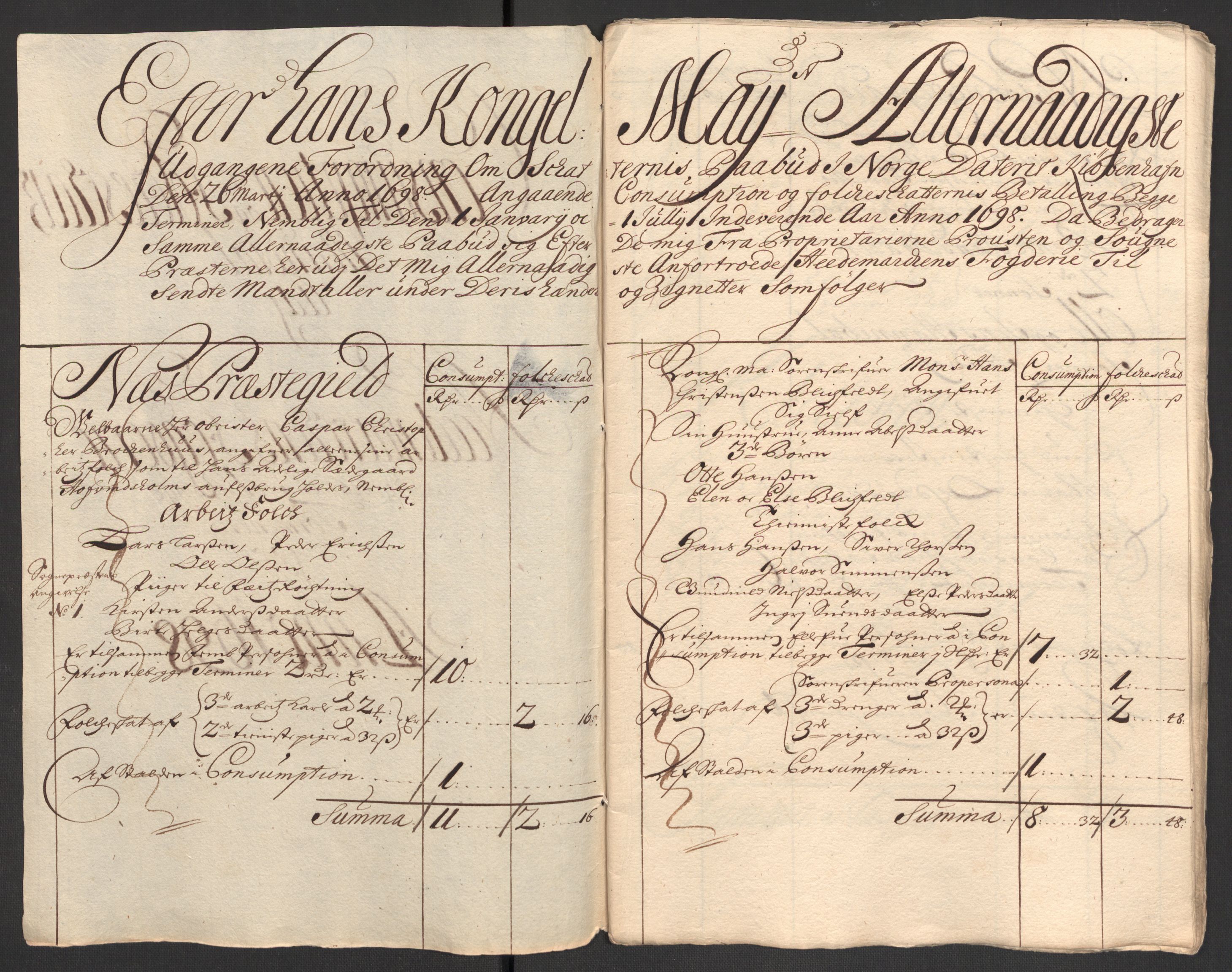 Rentekammeret inntil 1814, Reviderte regnskaper, Fogderegnskap, RA/EA-4092/R16/L1037: Fogderegnskap Hedmark, 1697-1698, p. 387