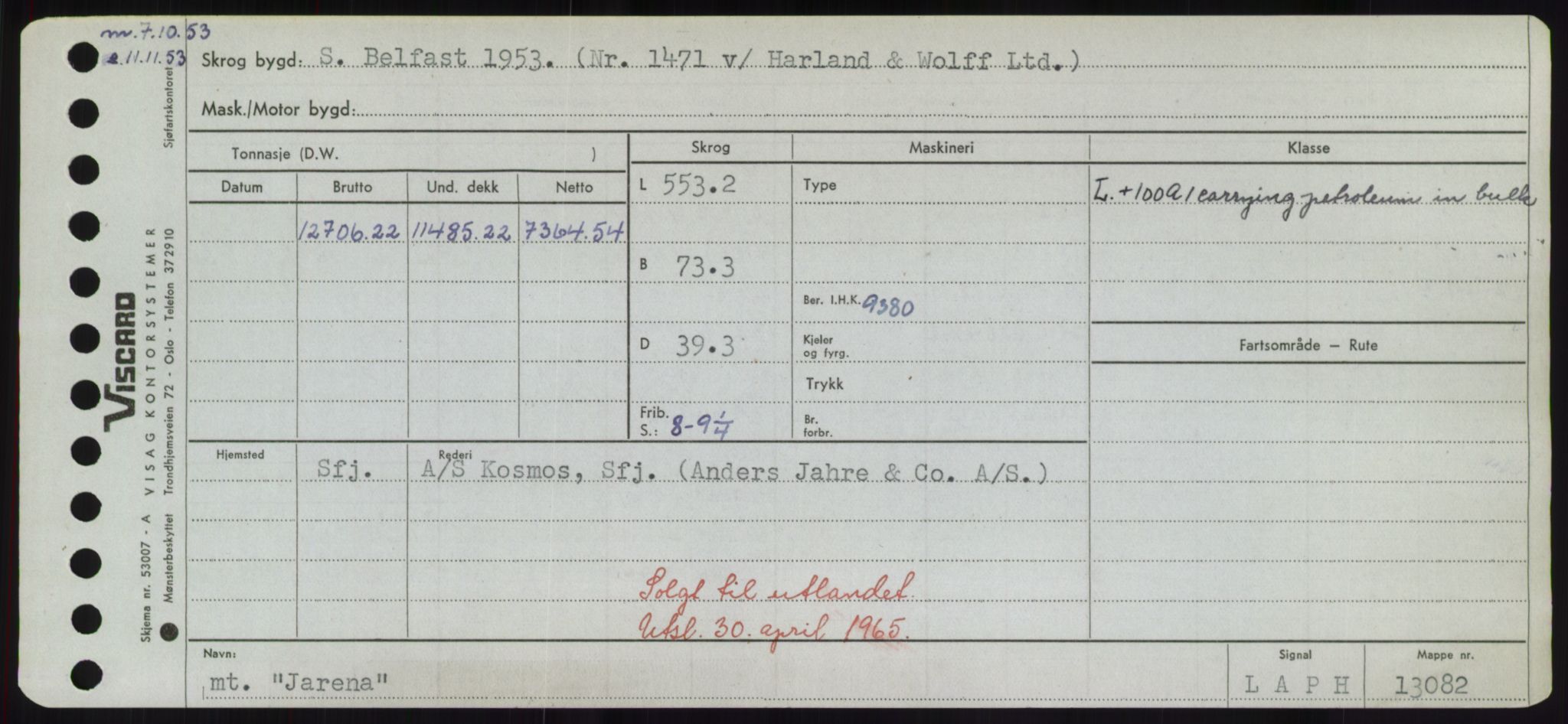 Sjøfartsdirektoratet med forløpere, Skipsmålingen, RA/S-1627/H/Hd/L0019: Fartøy, J, p. 221