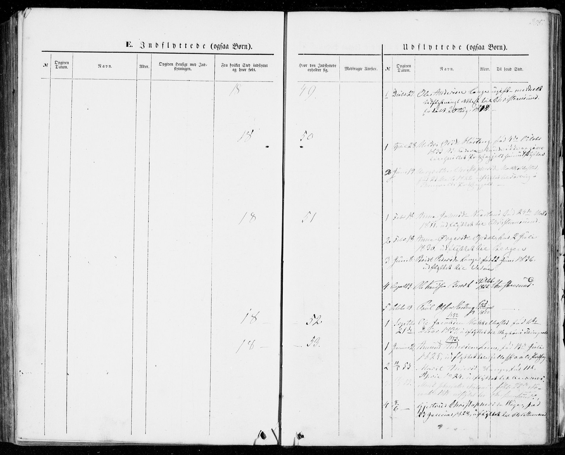 Ministerialprotokoller, klokkerbøker og fødselsregistre - Møre og Romsdal, SAT/A-1454/554/L0643: Parish register (official) no. 554A01, 1846-1879, p. 305