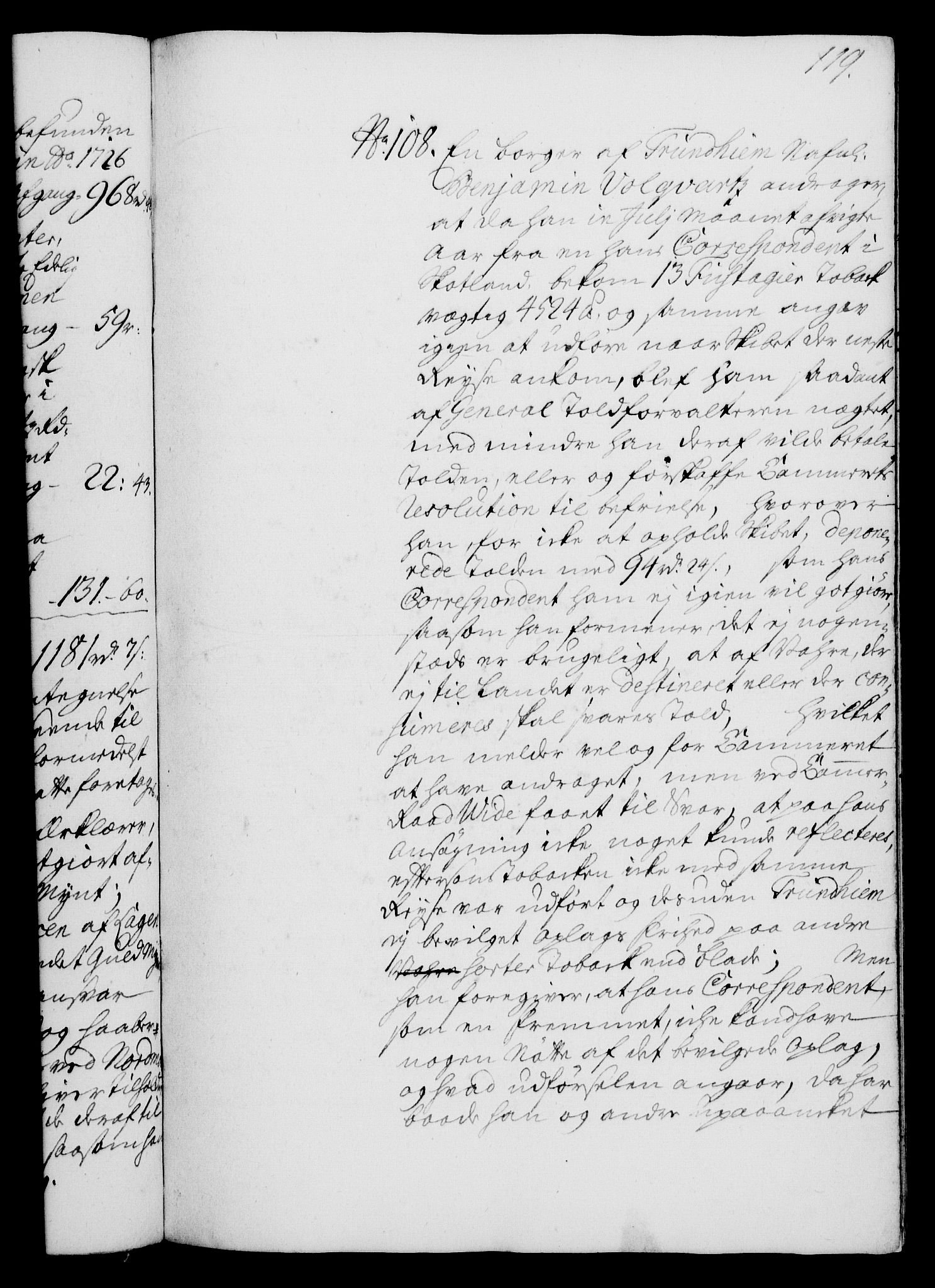 Rentekammeret, Kammerkanselliet, RA/EA-3111/G/Gh/Gha/L0016: Norsk ekstraktmemorialprotokoll (merket RK 53.61), 1734-1735, p. 119