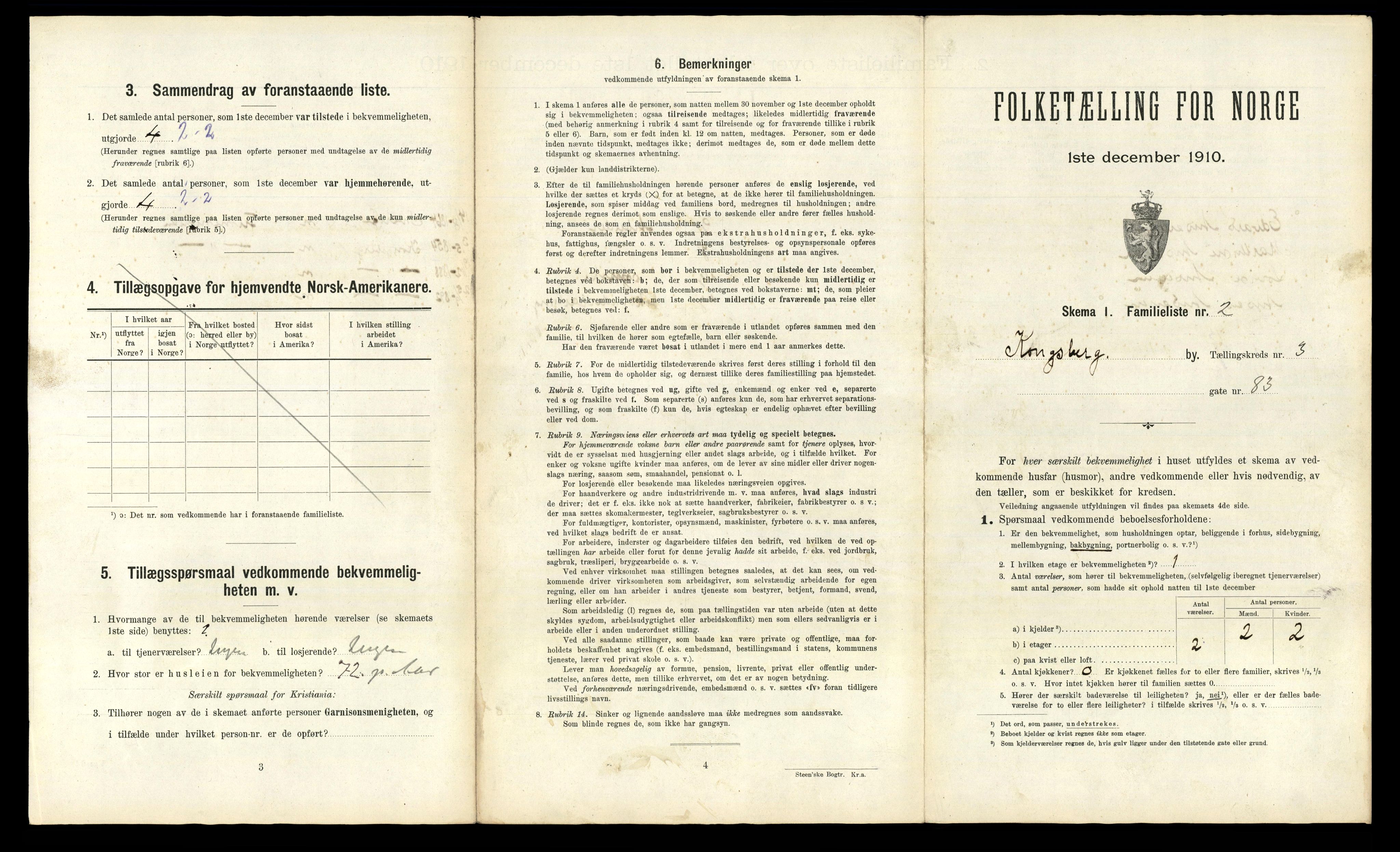 RA, 1910 census for Kongsberg, 1910, p. 1710