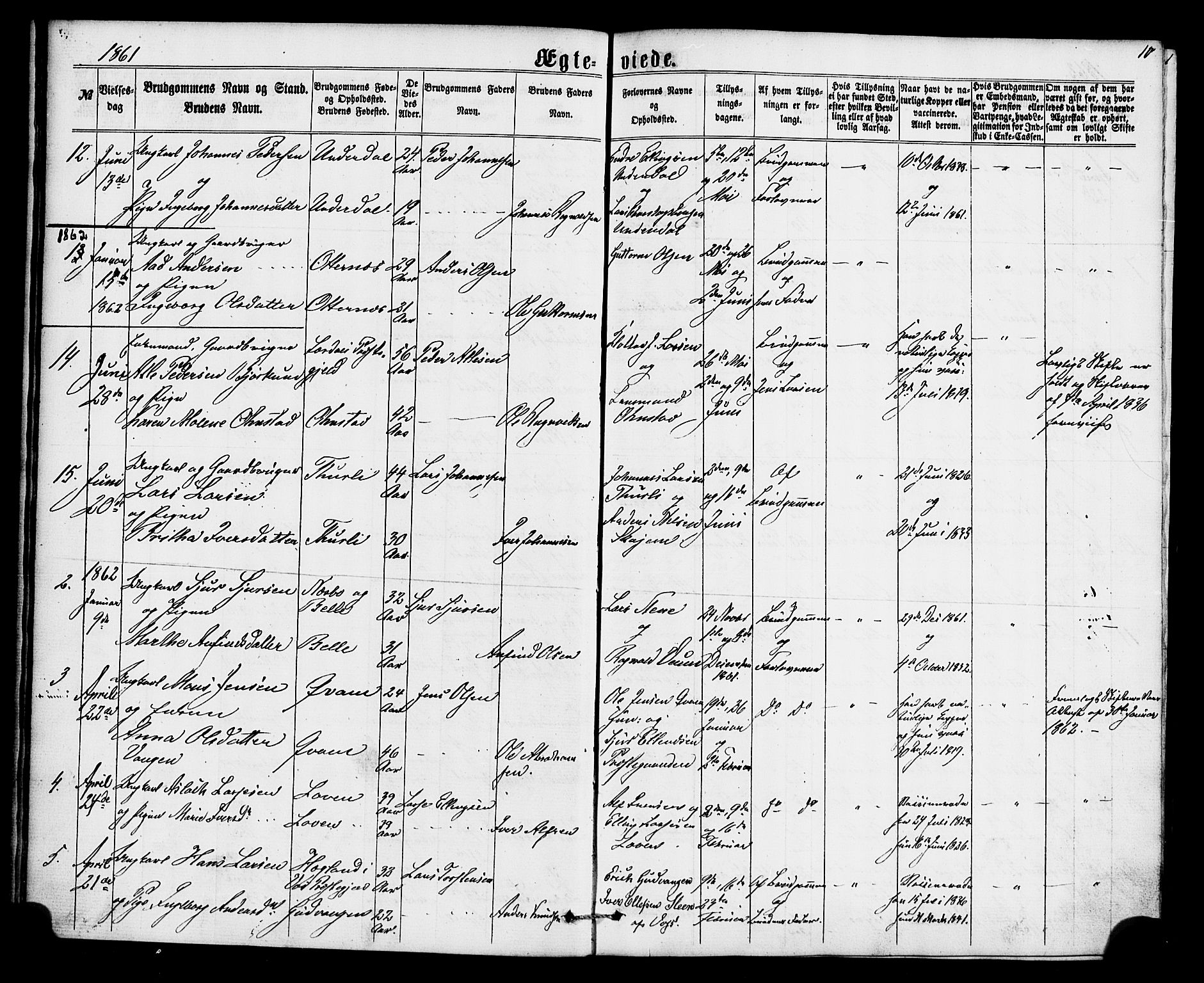 Aurland sokneprestembete, SAB/A-99937/H/Ha/Haa/L0010: Parish register (official) no. A 10, 1859-1879, p. 10