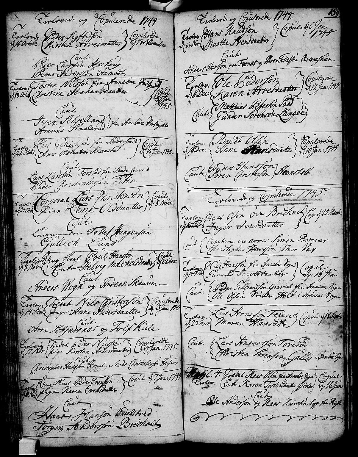 Stokke kirkebøker, AV/SAKO-A-320/F/Fa/L0002: Parish register (official) no. I 2, 1732-1770, p. 139