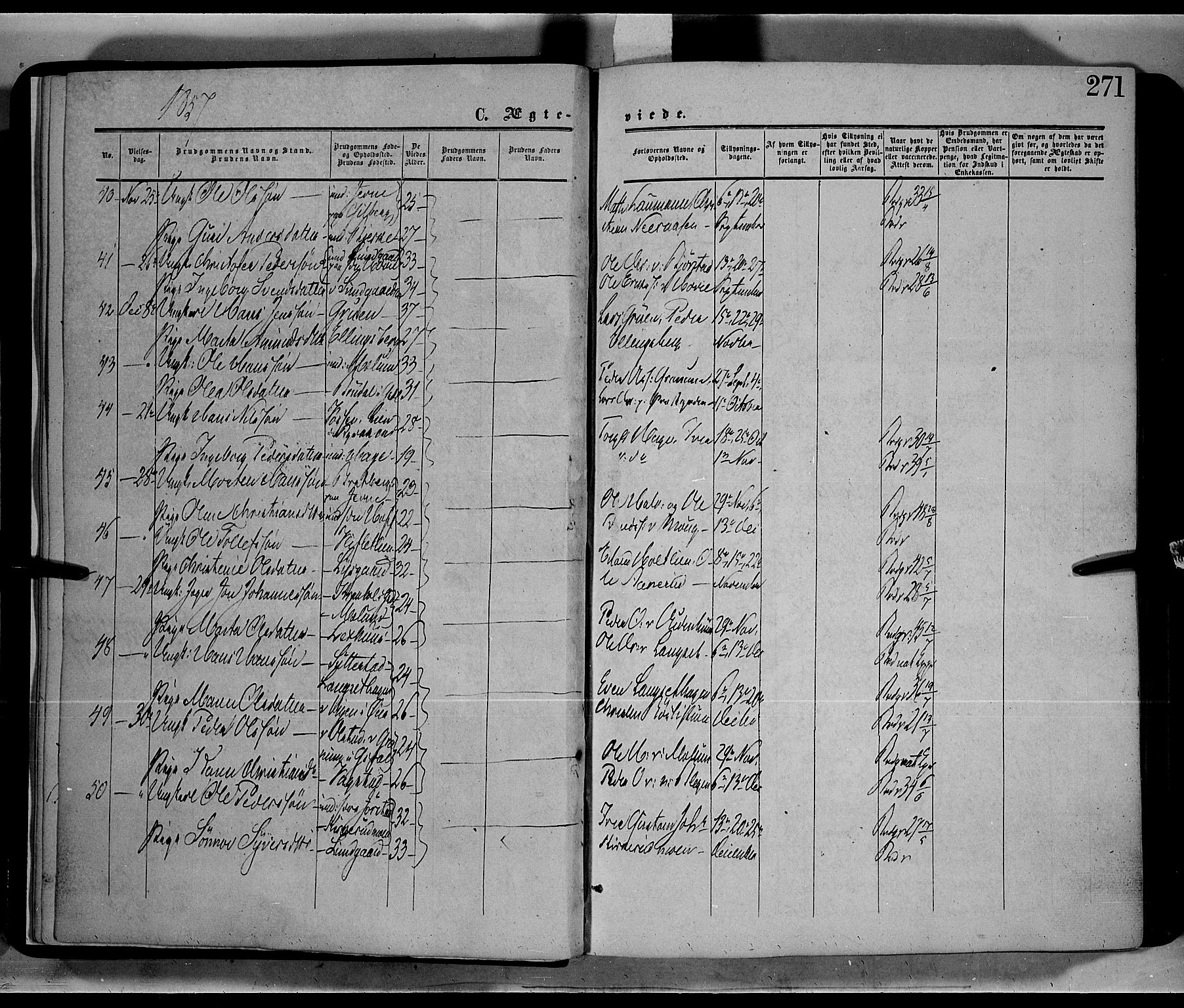 Fåberg prestekontor, SAH/PREST-086/H/Ha/Haa/L0006: Parish register (official) no. 6B, 1855-1867, p. 271