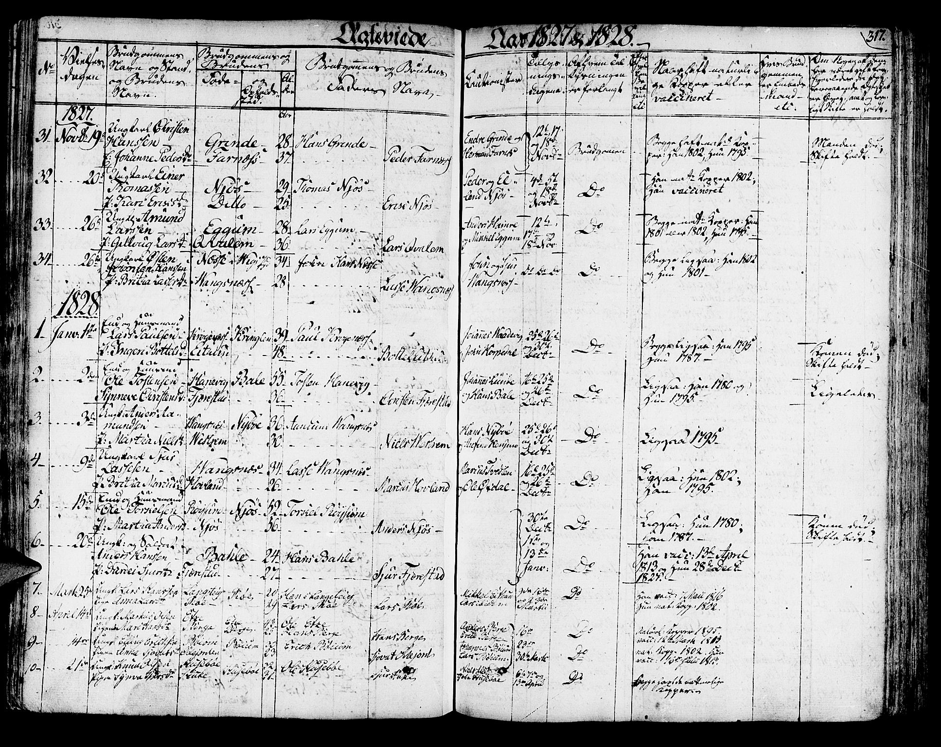 Leikanger sokneprestembete, SAB/A-81001: Parish register (official) no. A 6, 1810-1838, p. 317