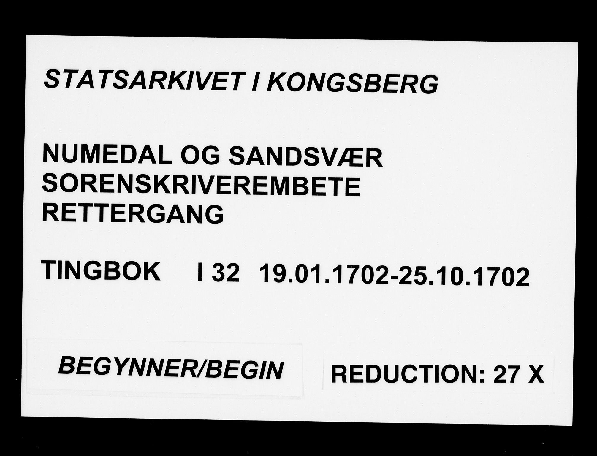 Numedal og Sandsvær sorenskriveri, SAKO/A-128/F/Fa/Faa/L0032: Tingbøker, 1702